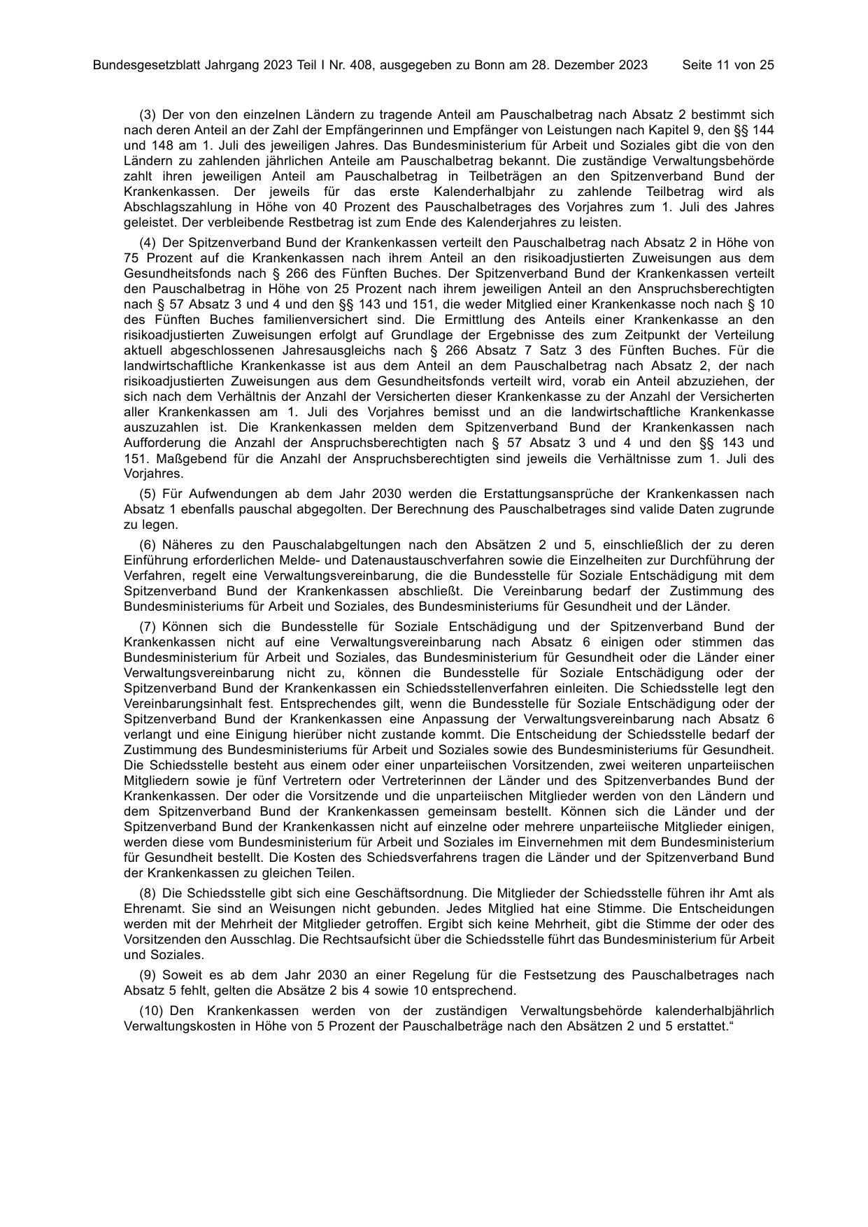 BGBl. 2023, Seite 11 — Originalseite als Abbildung