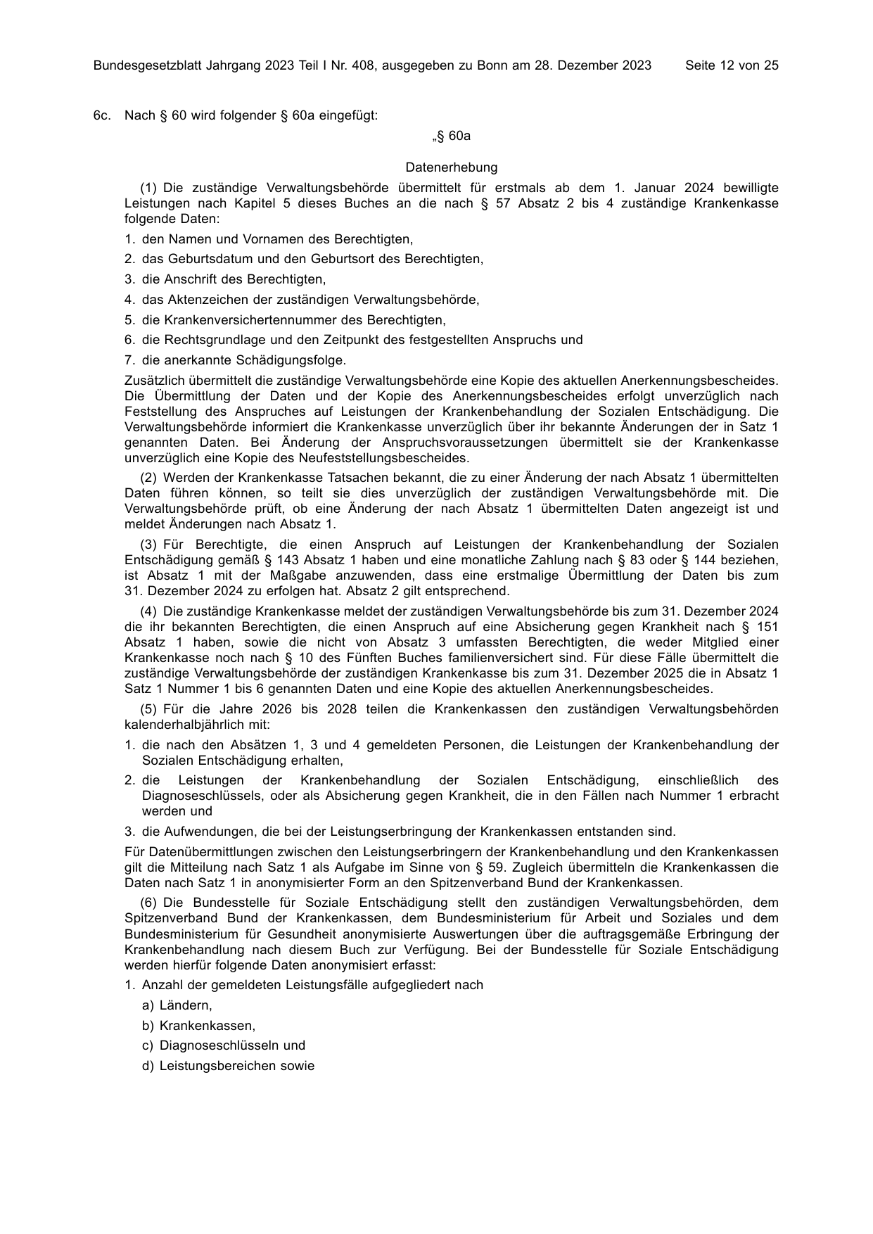 BGBl. 2023, Seite 12 — Originalseite als Abbildung