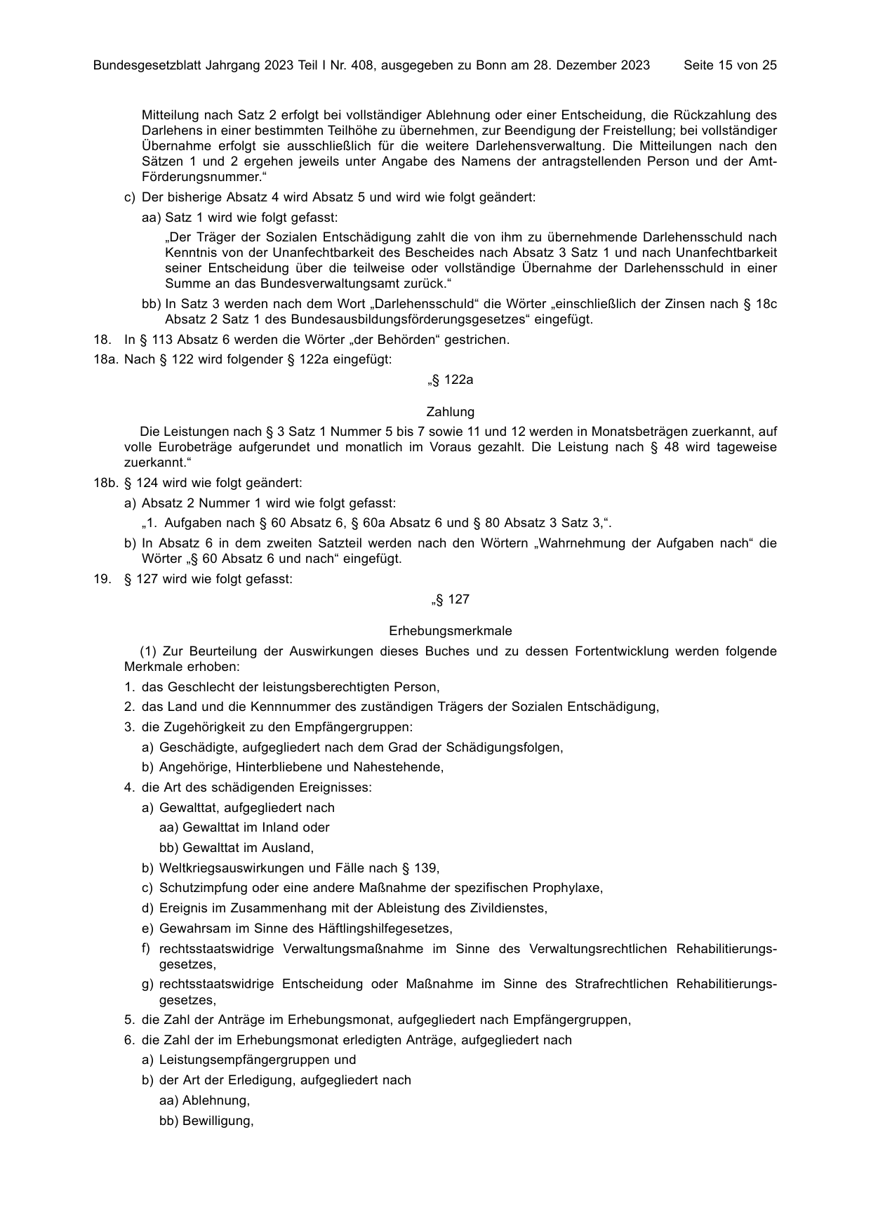 BGBl. 2023, Seite 15 — Originalseite als Abbildung