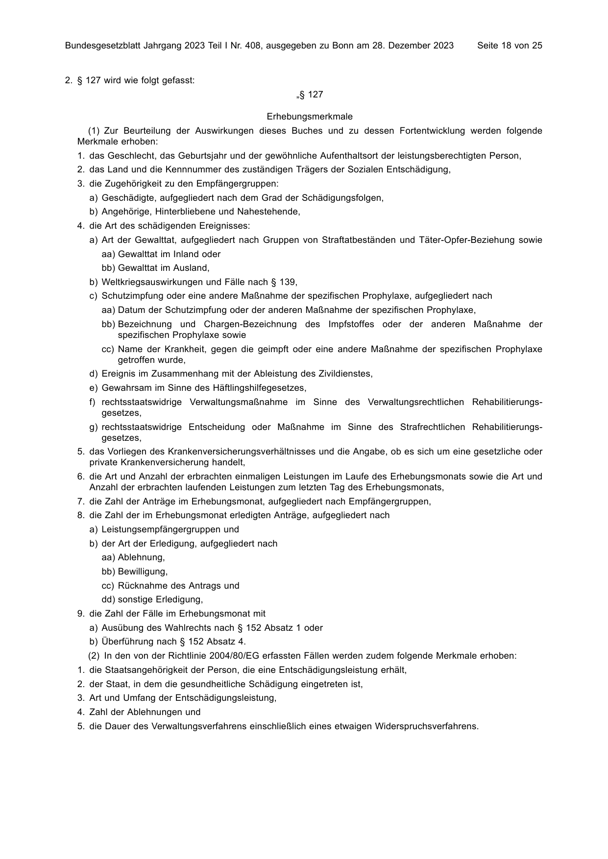 BGBl. 2023, Seite 18 — Originalseite als Abbildung