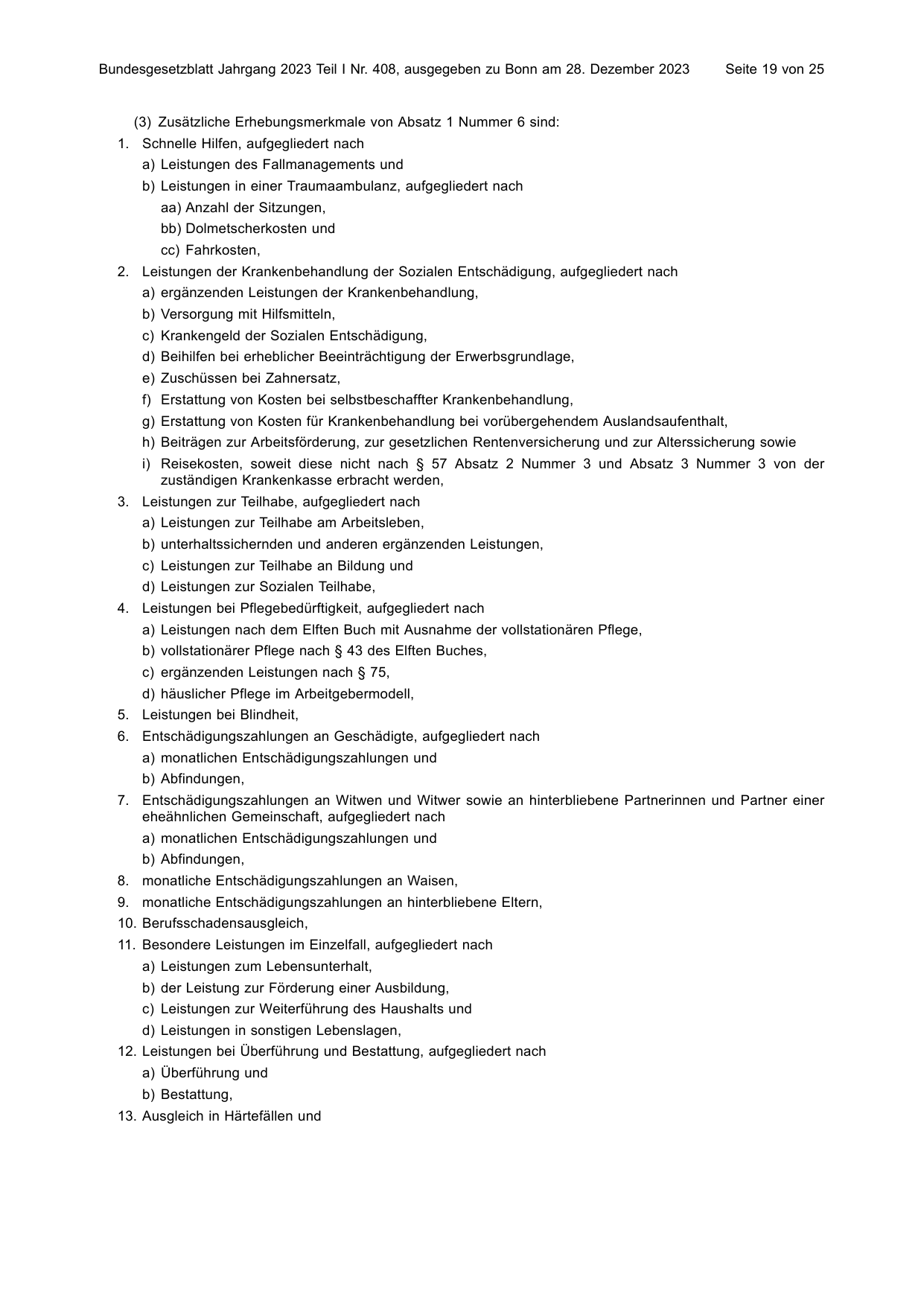 BGBl. 2023, Seite 19 — Originalseite als Abbildung