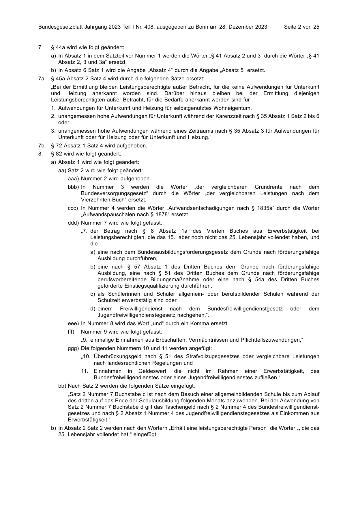 BGBl. 2023, Seite 2 — Originalseite als Abbildung
