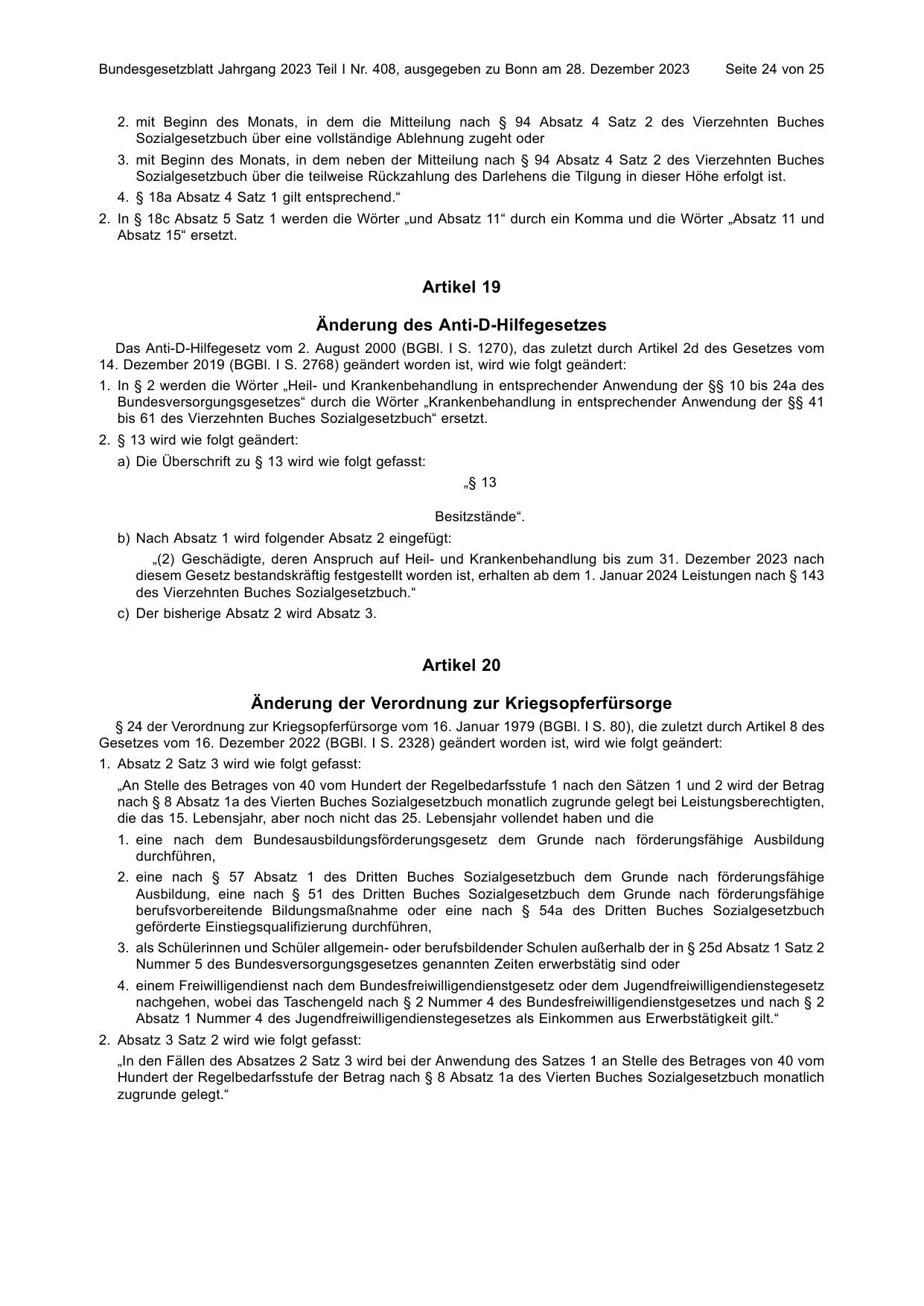 BGBl. 2023, Seite 24 — Originalseite als Abbildung