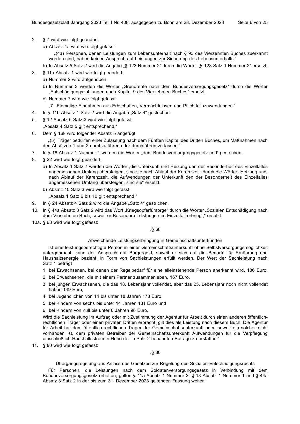 BGBl. 2023, Seite 6 — Originalseite als Abbildung