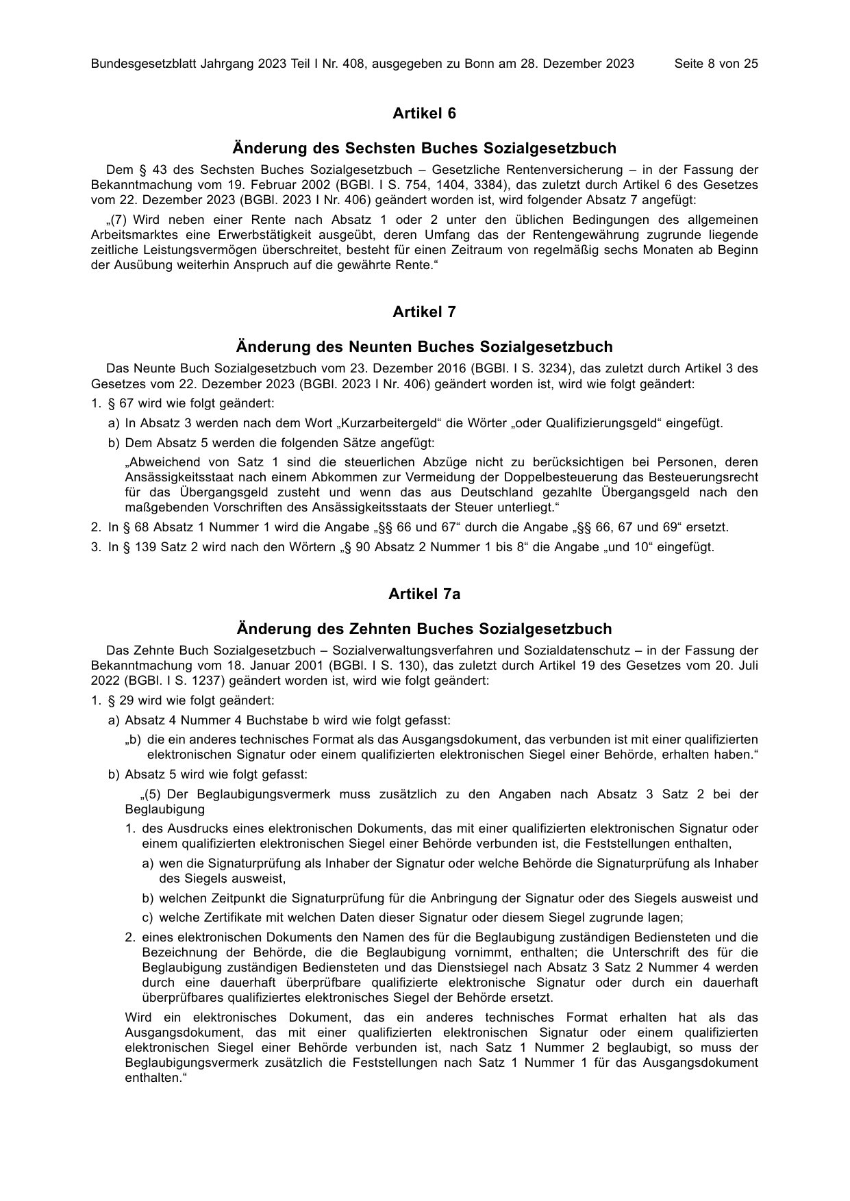 BGBl. 2023, Seite 8 — Originalseite als Abbildung