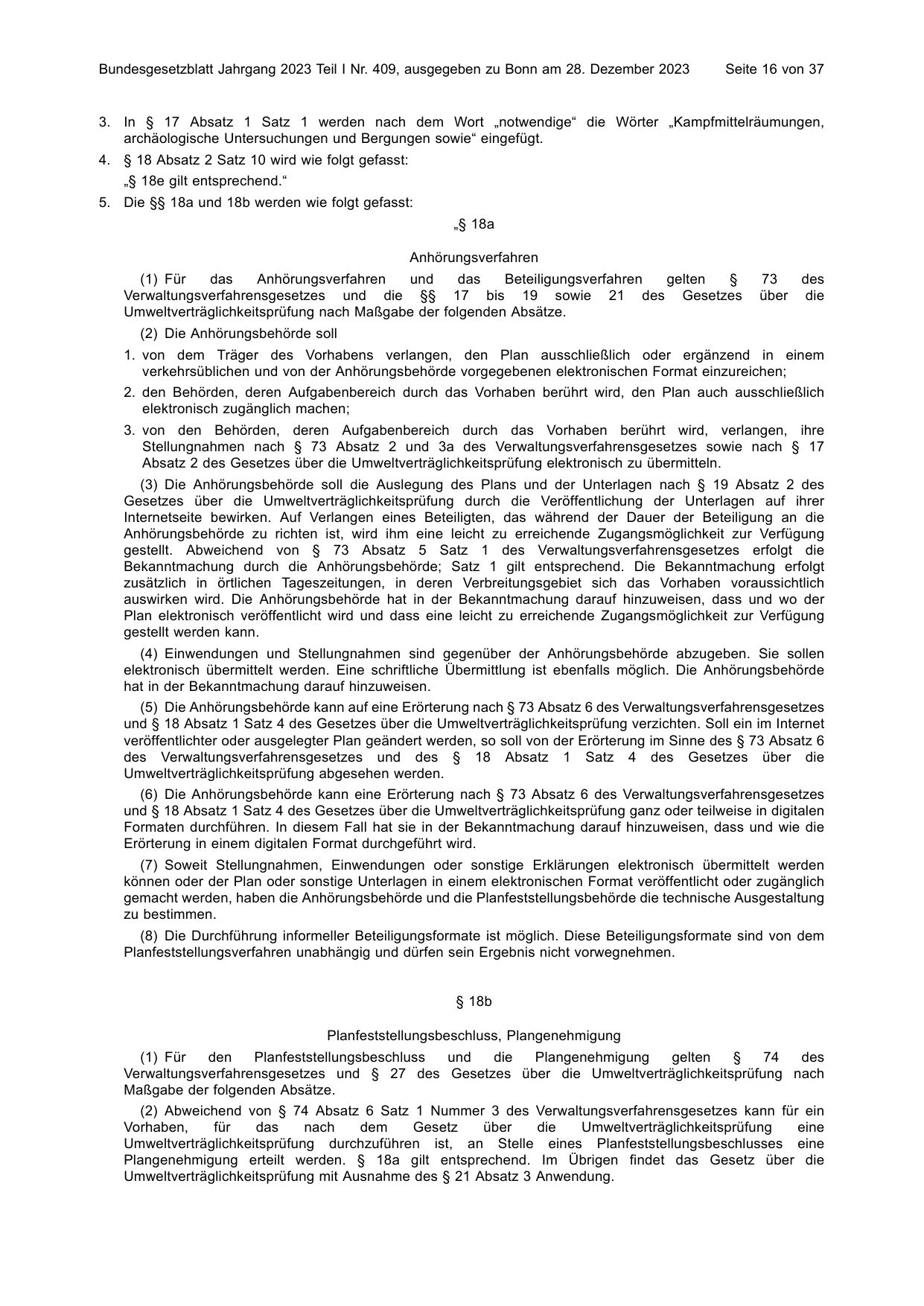 BGBl. 2023, Seite 16 — Originalseite als Abbildung
