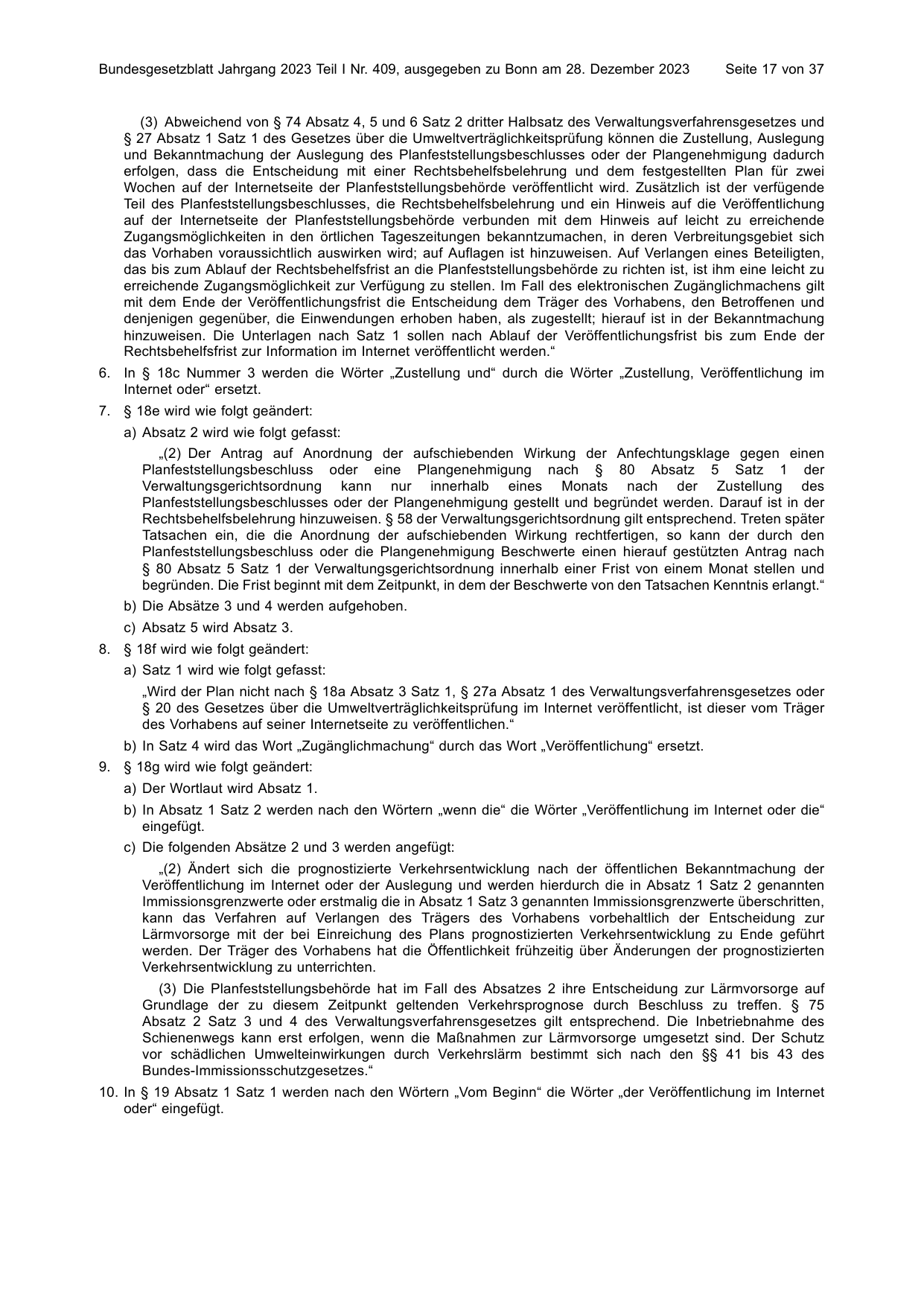 BGBl. 2023, Seite 17 — Originalseite als Abbildung
