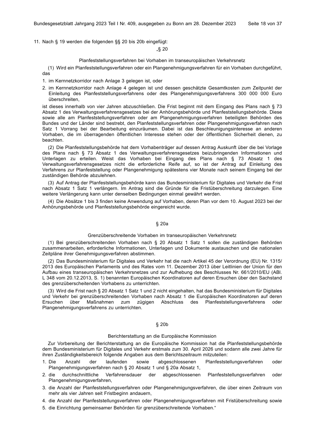 BGBl. 2023, Seite 18 — Originalseite als Abbildung