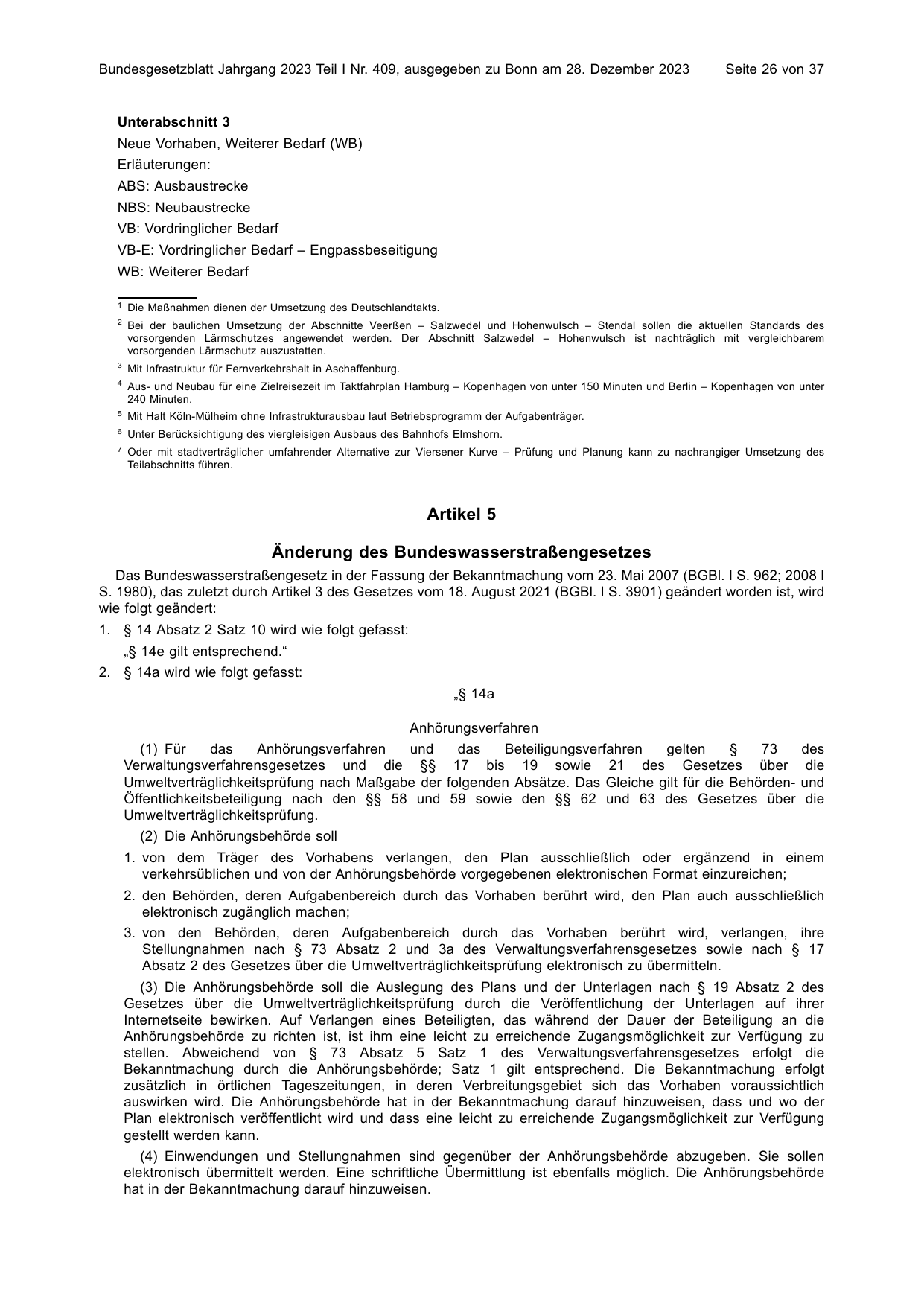 BGBl. 2023, Seite 26 — Originalseite als Abbildung