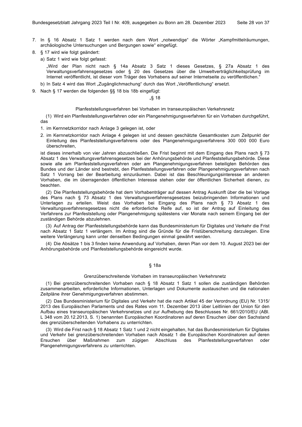 BGBl. 2023, Seite 28 — Originalseite als Abbildung