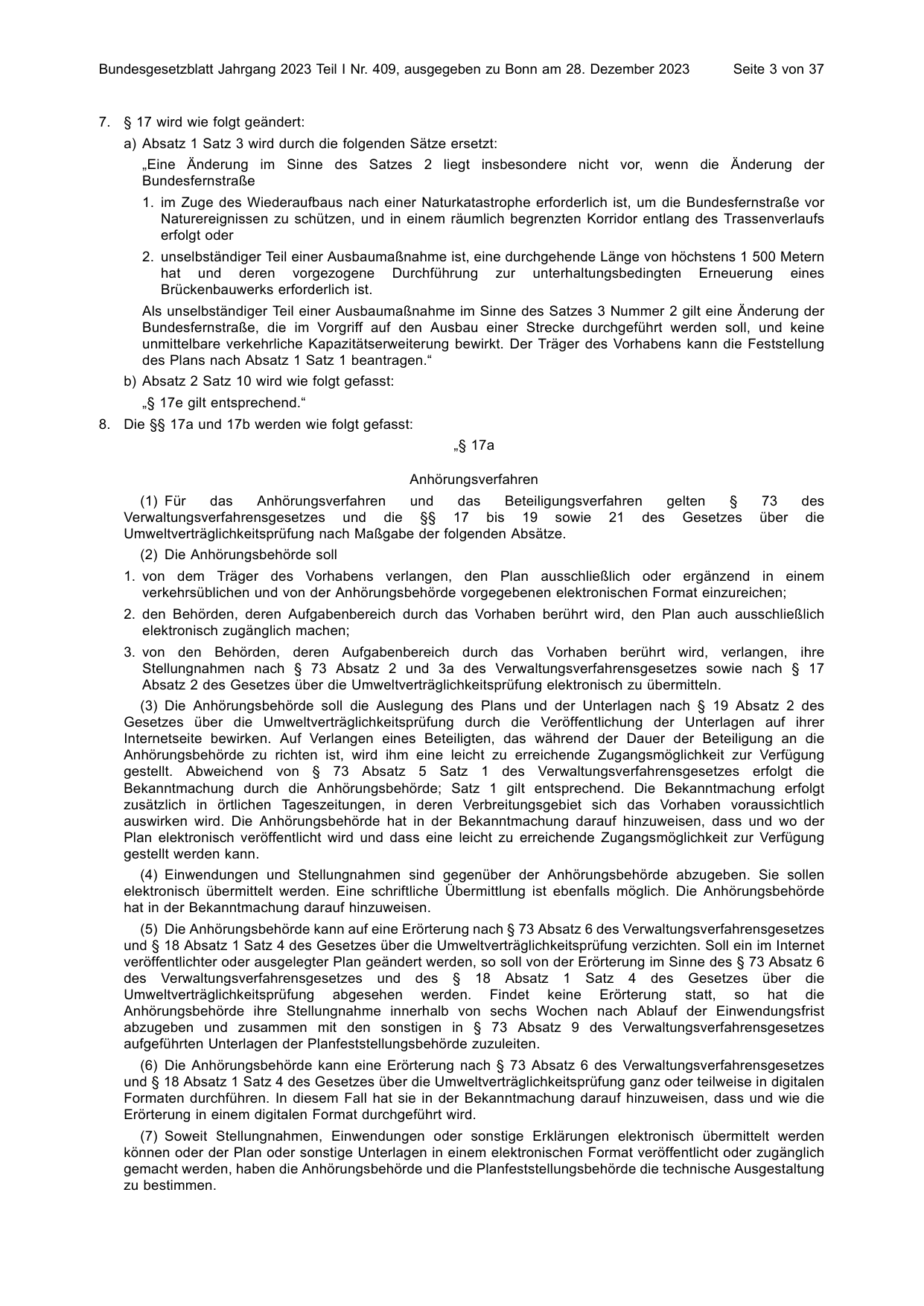 BGBl. 2023, Seite 3 — Originalseite als Abbildung