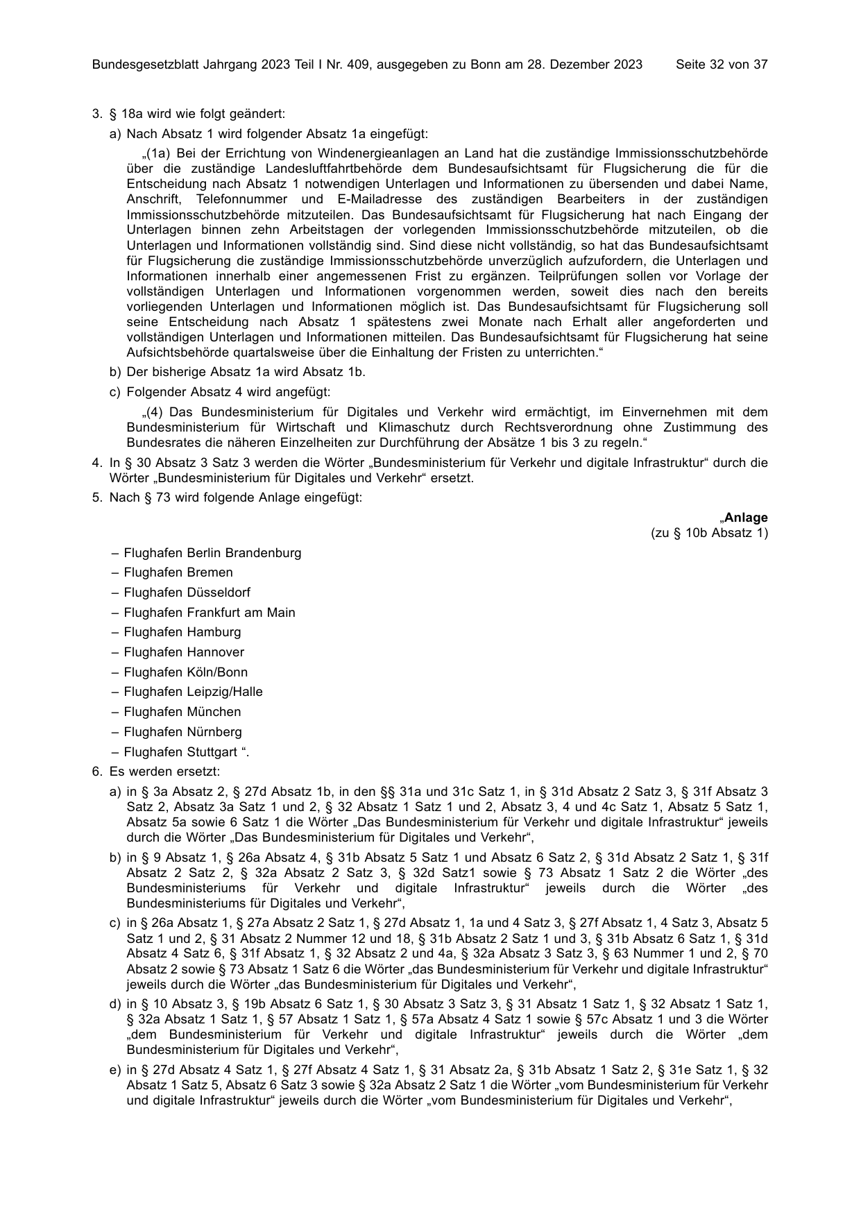 BGBl. 2023, Seite 32 — Originalseite als Abbildung