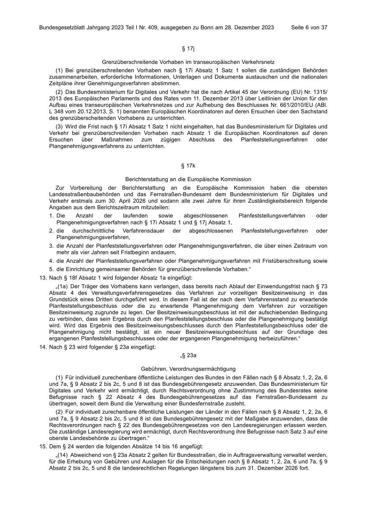 BGBl. 2023, Seite 6 — Originalseite als Abbildung