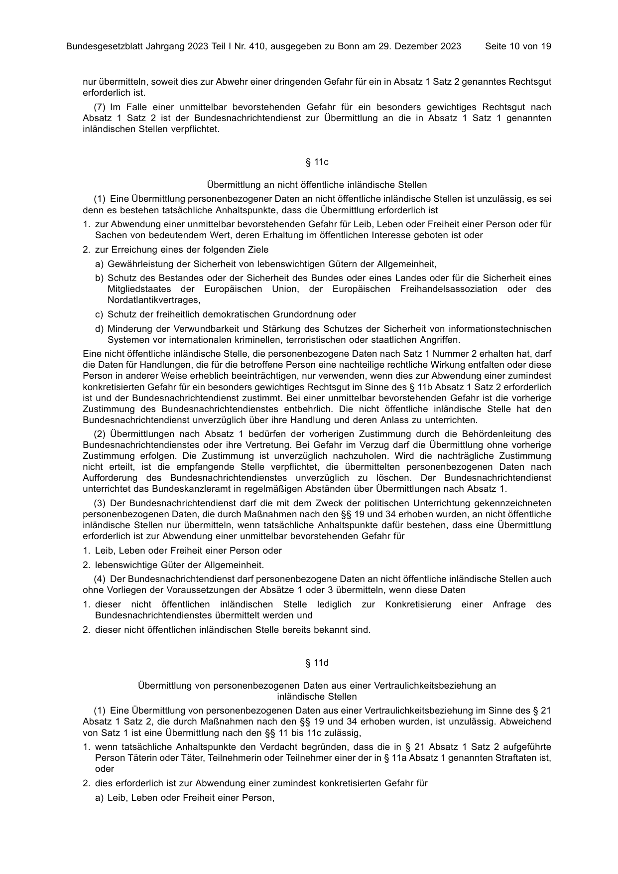 BGBl. 2023, Seite 10 — Originalseite als Abbildung