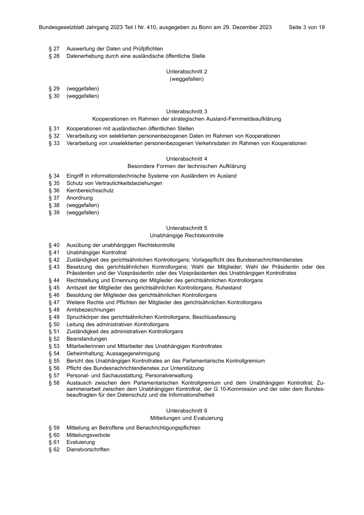 BGBl. 2023, Seite 3 — Originalseite als Abbildung