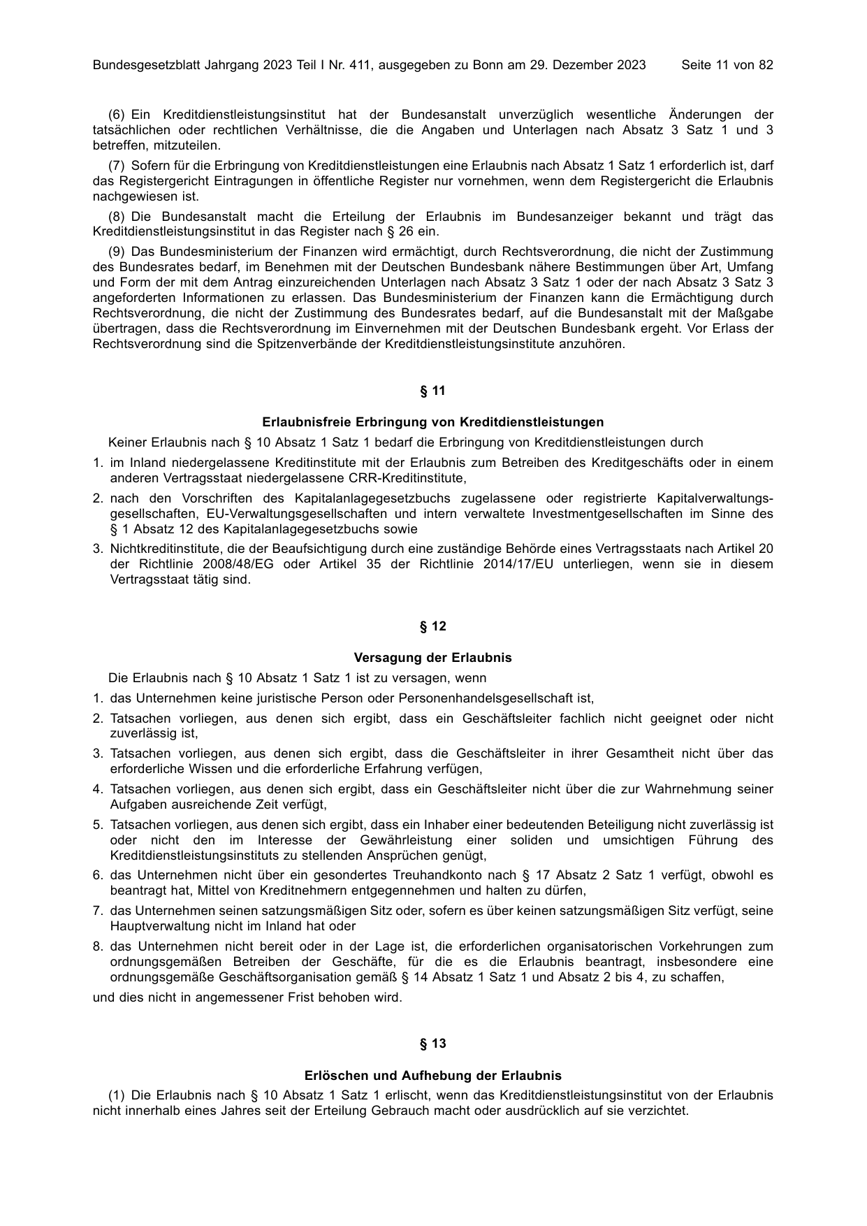 BGBl. 2023, Seite 11 — Originalseite als Abbildung