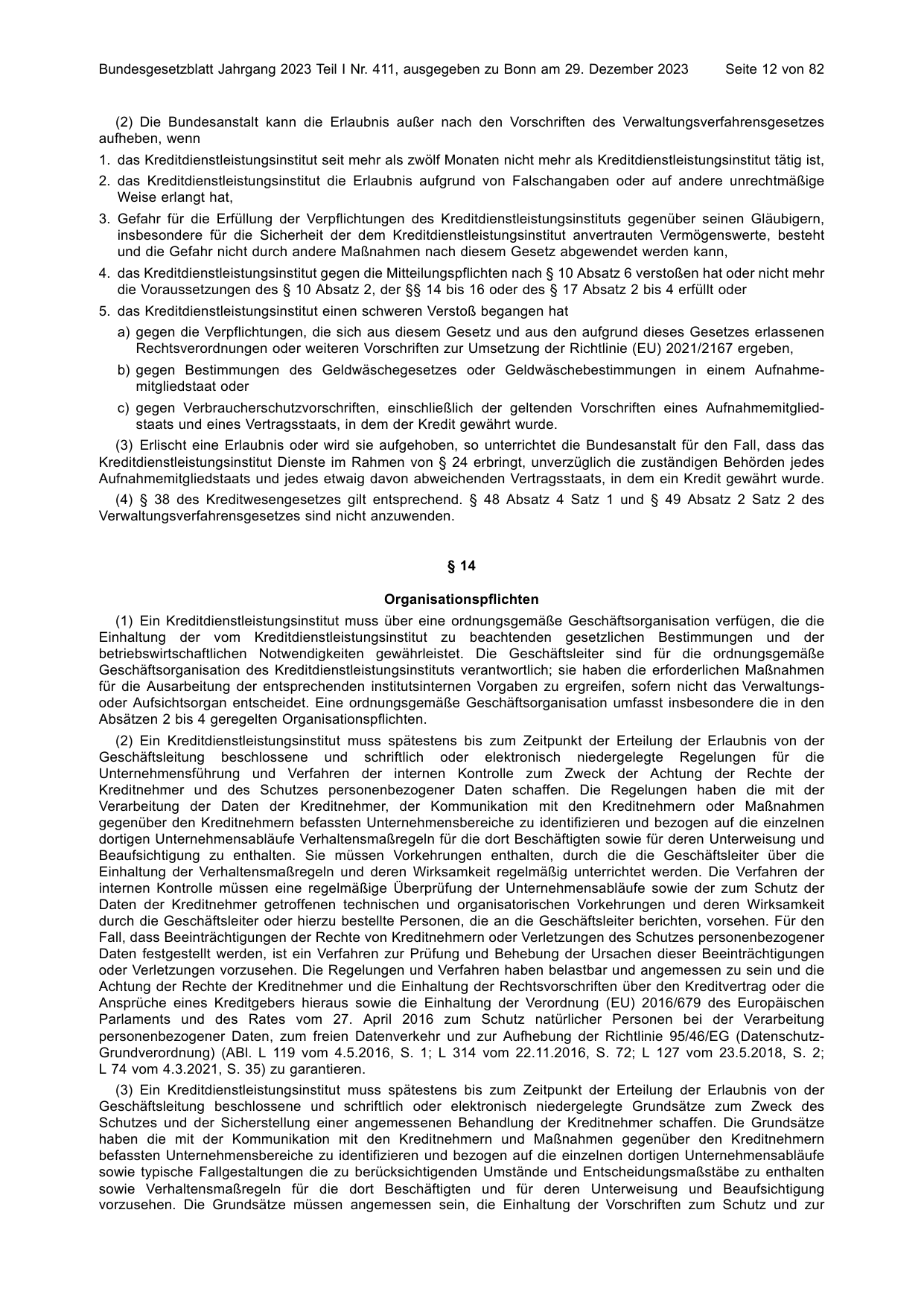 BGBl. 2023, Seite 12 — Originalseite als Abbildung