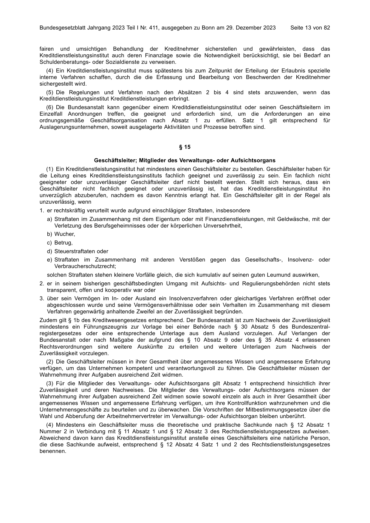 BGBl. 2023, Seite 13 — Originalseite als Abbildung