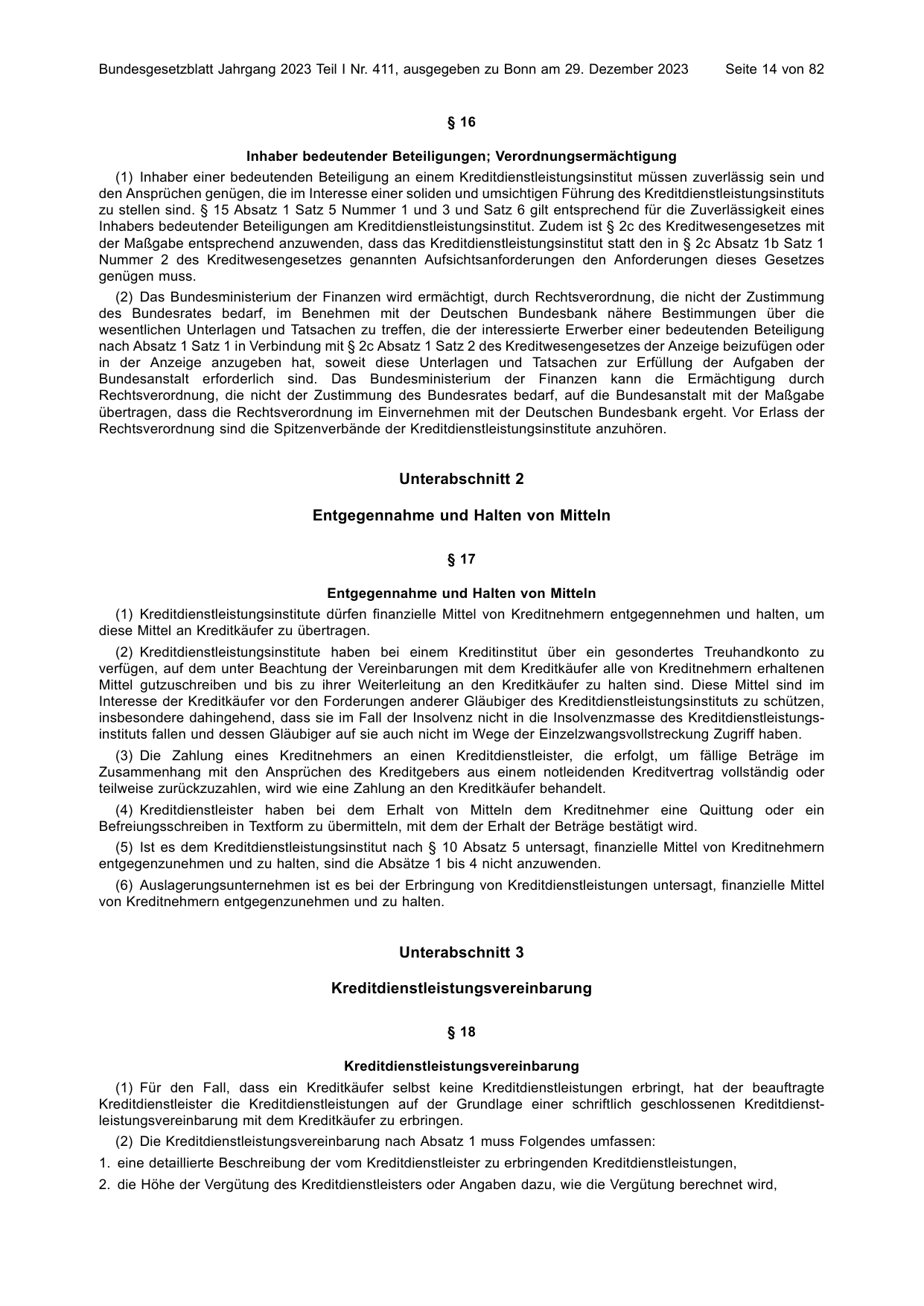 BGBl. 2023, Seite 14 — Originalseite als Abbildung