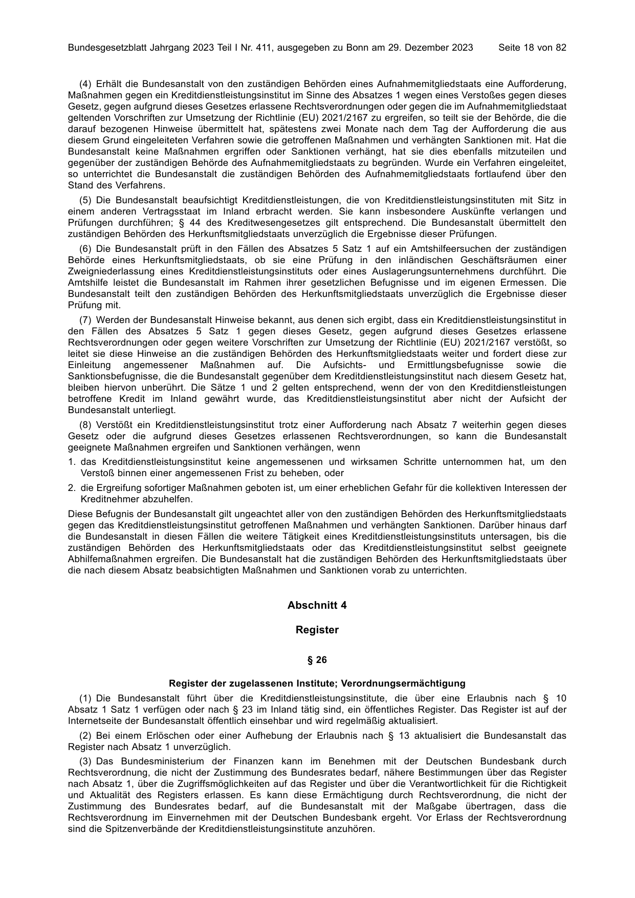 BGBl. 2023, Seite 18 — Originalseite als Abbildung