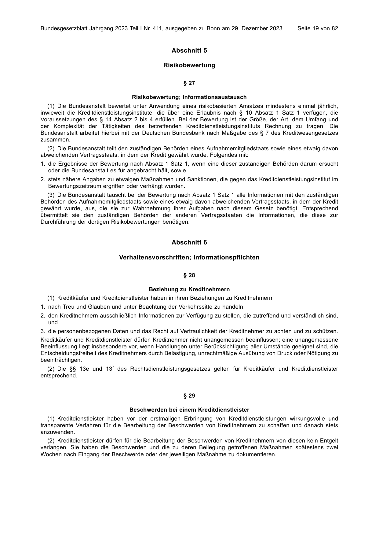 BGBl. 2023, Seite 19 — Originalseite als Abbildung