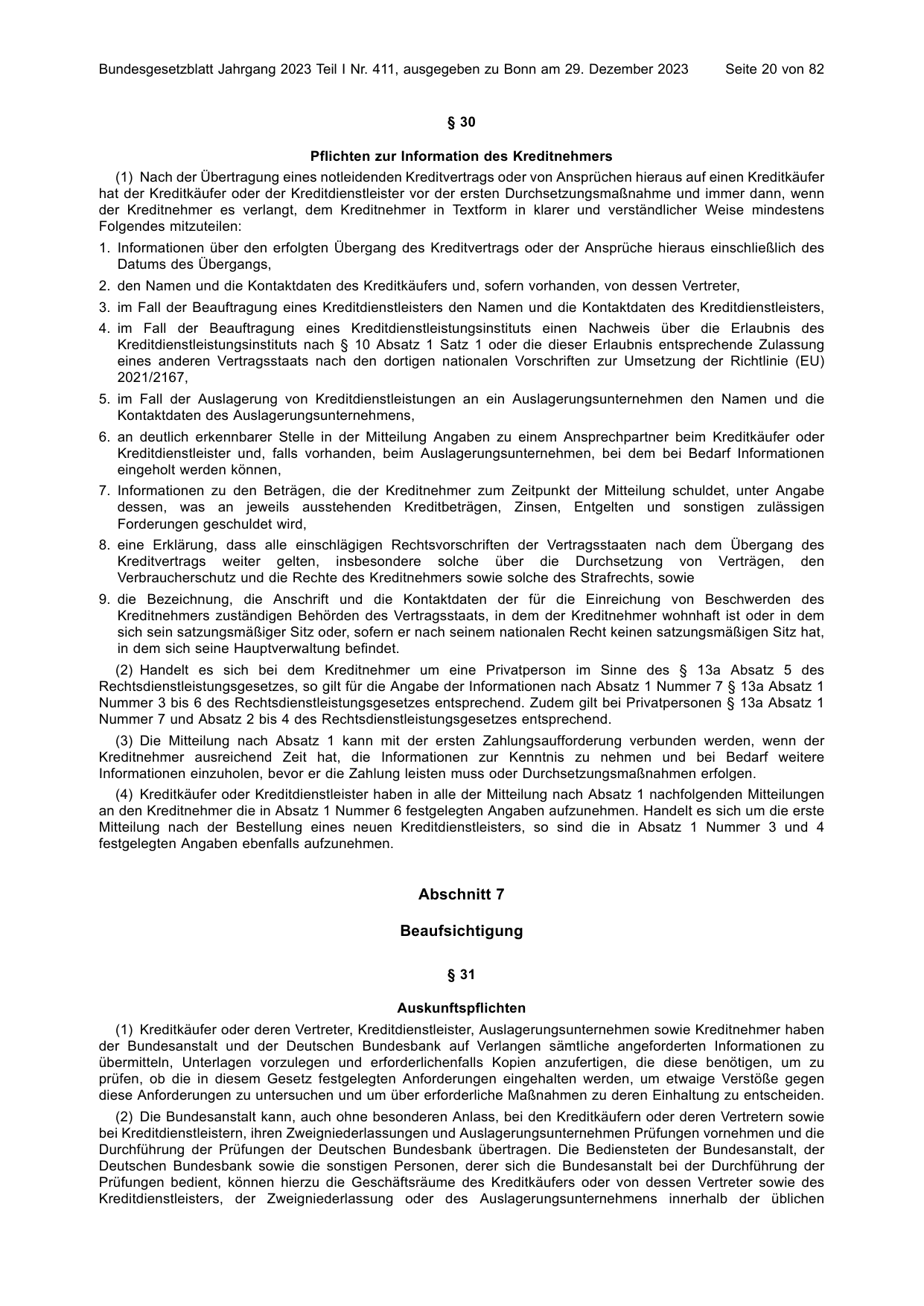 BGBl. 2023, Seite 20 — Originalseite als Abbildung