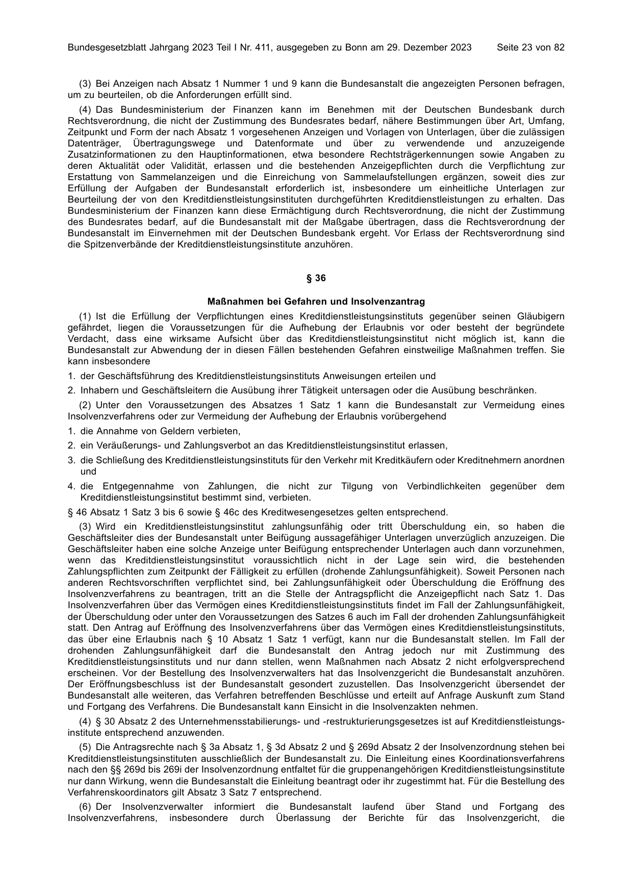 BGBl. 2023, Seite 23 — Originalseite als Abbildung
