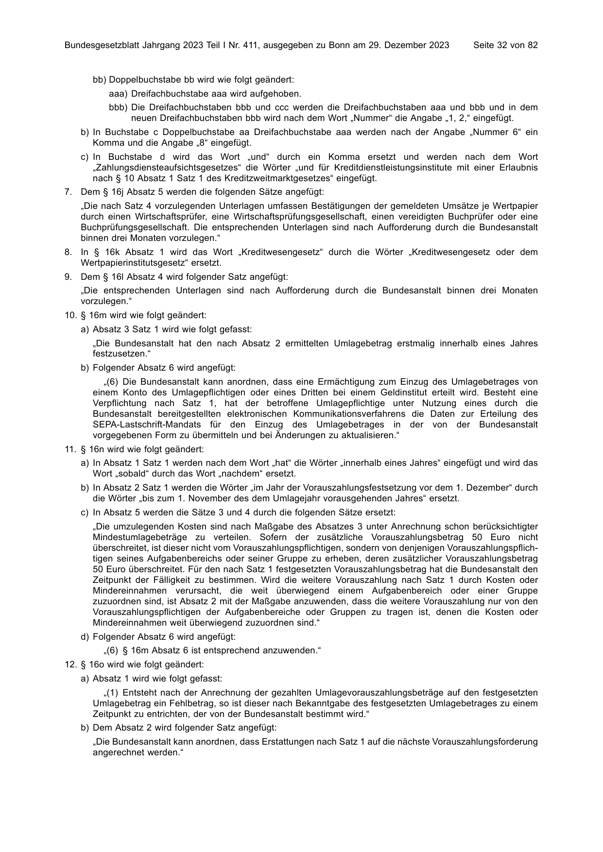 BGBl. 2023, Seite 32 — Originalseite als Abbildung