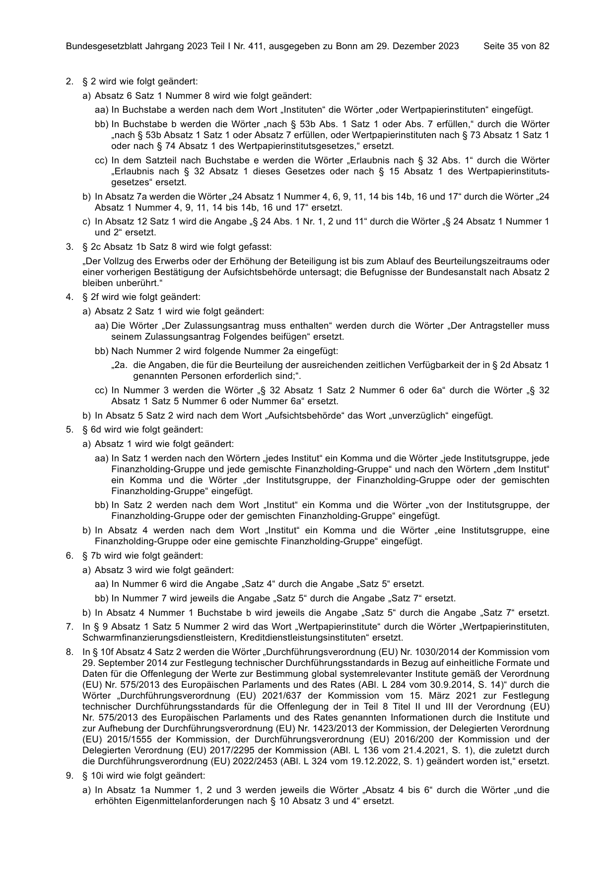 BGBl. 2023, Seite 35 — Originalseite als Abbildung