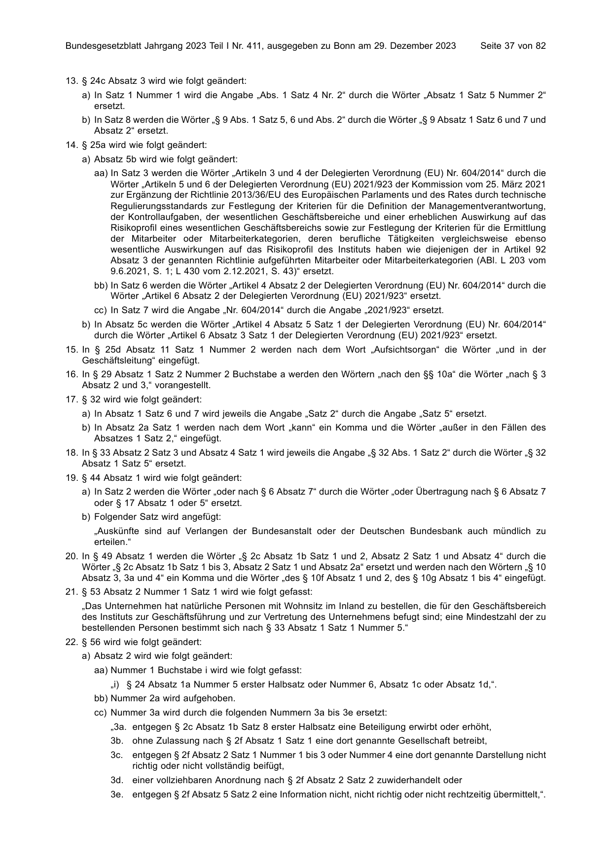 BGBl. 2023, Seite 37 — Originalseite als Abbildung