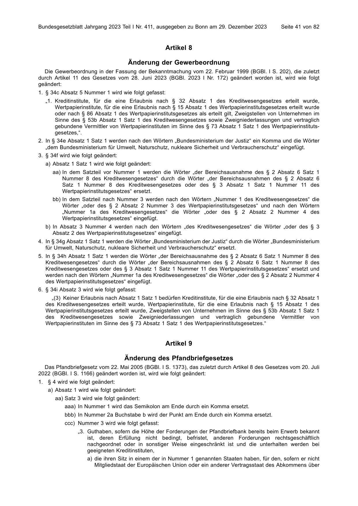 BGBl. 2023, Seite 41 — Originalseite als Abbildung