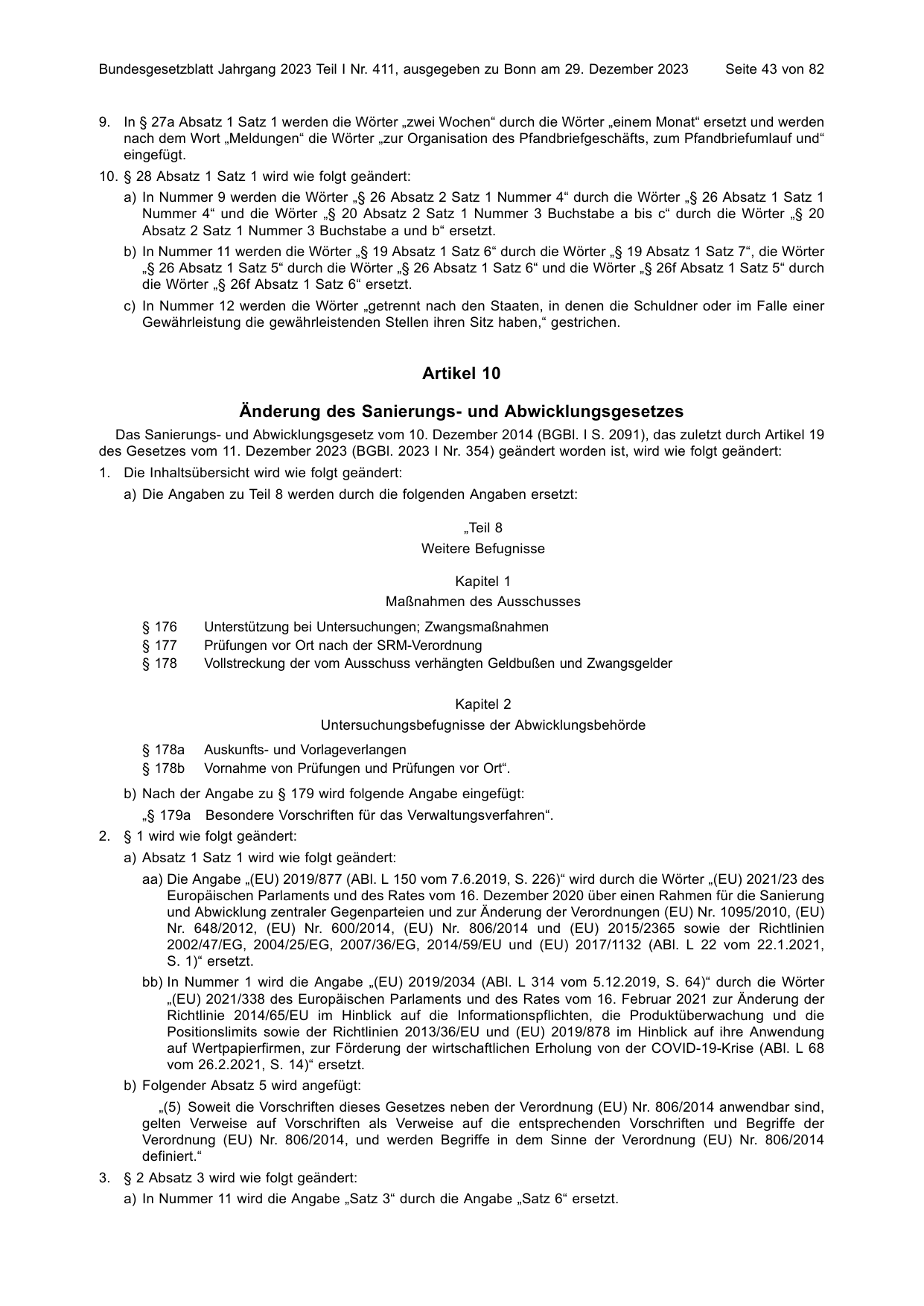 BGBl. 2023, Seite 43 — Originalseite als Abbildung