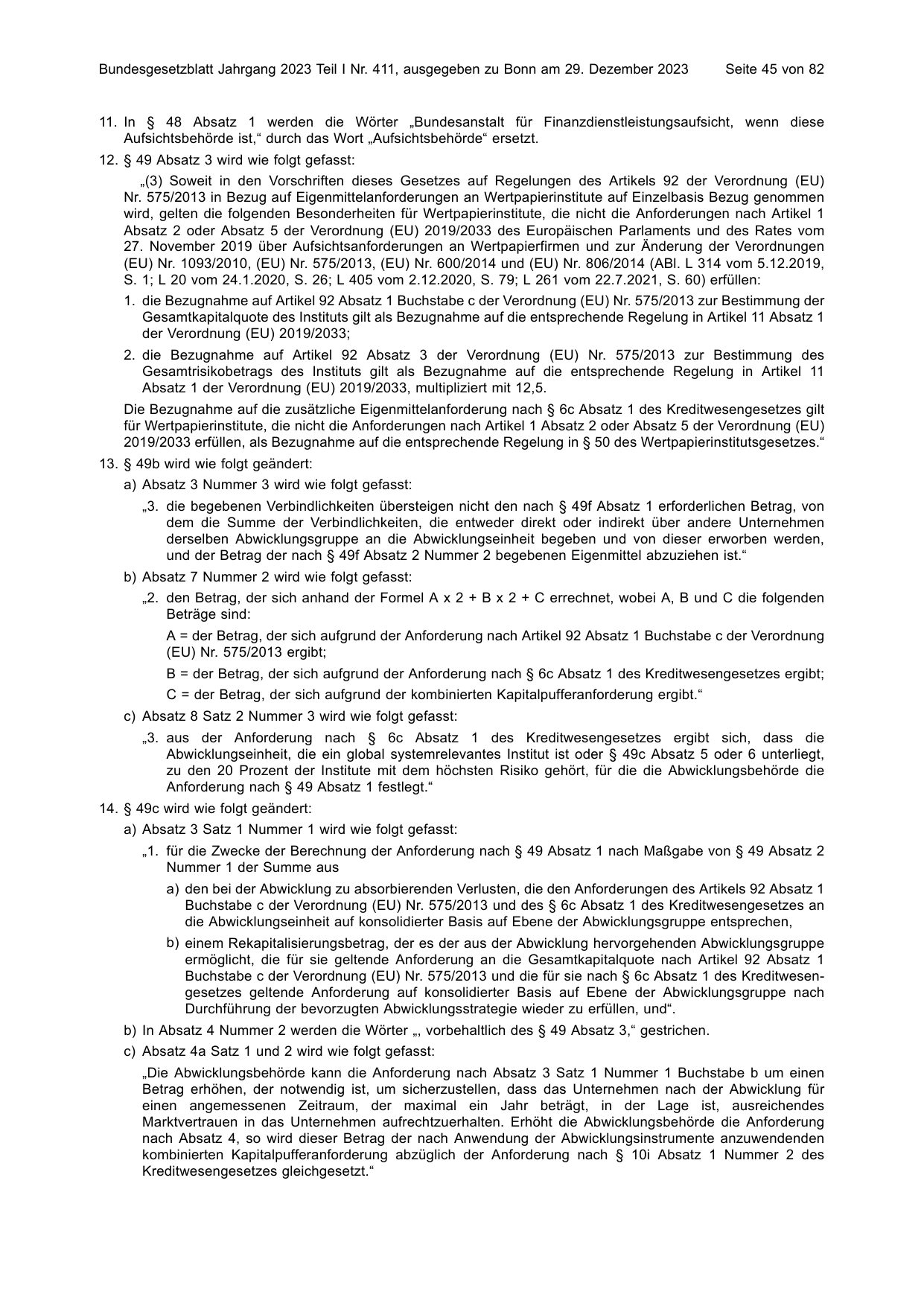 BGBl. 2023, Seite 45 — Originalseite als Abbildung