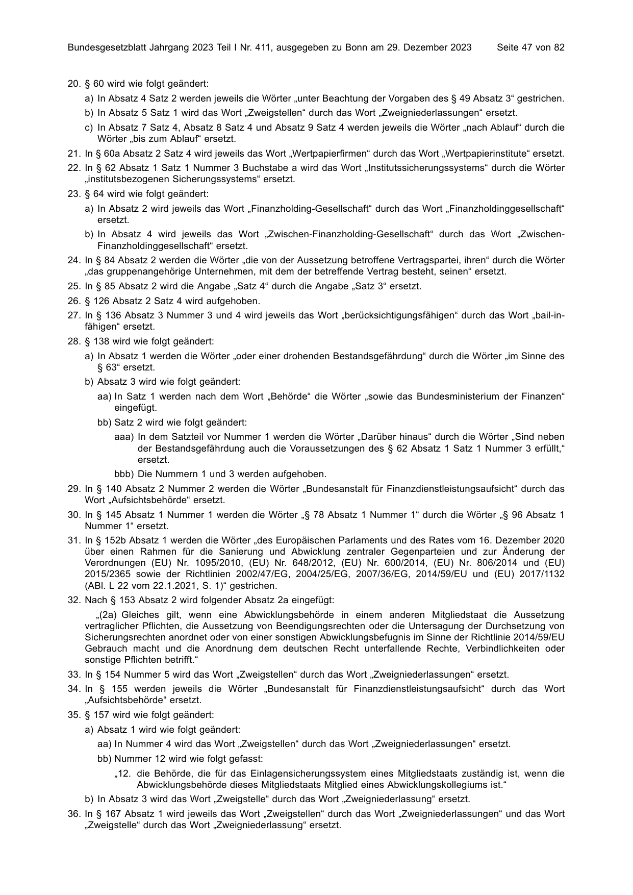 BGBl. 2023, Seite 47 — Originalseite als Abbildung
