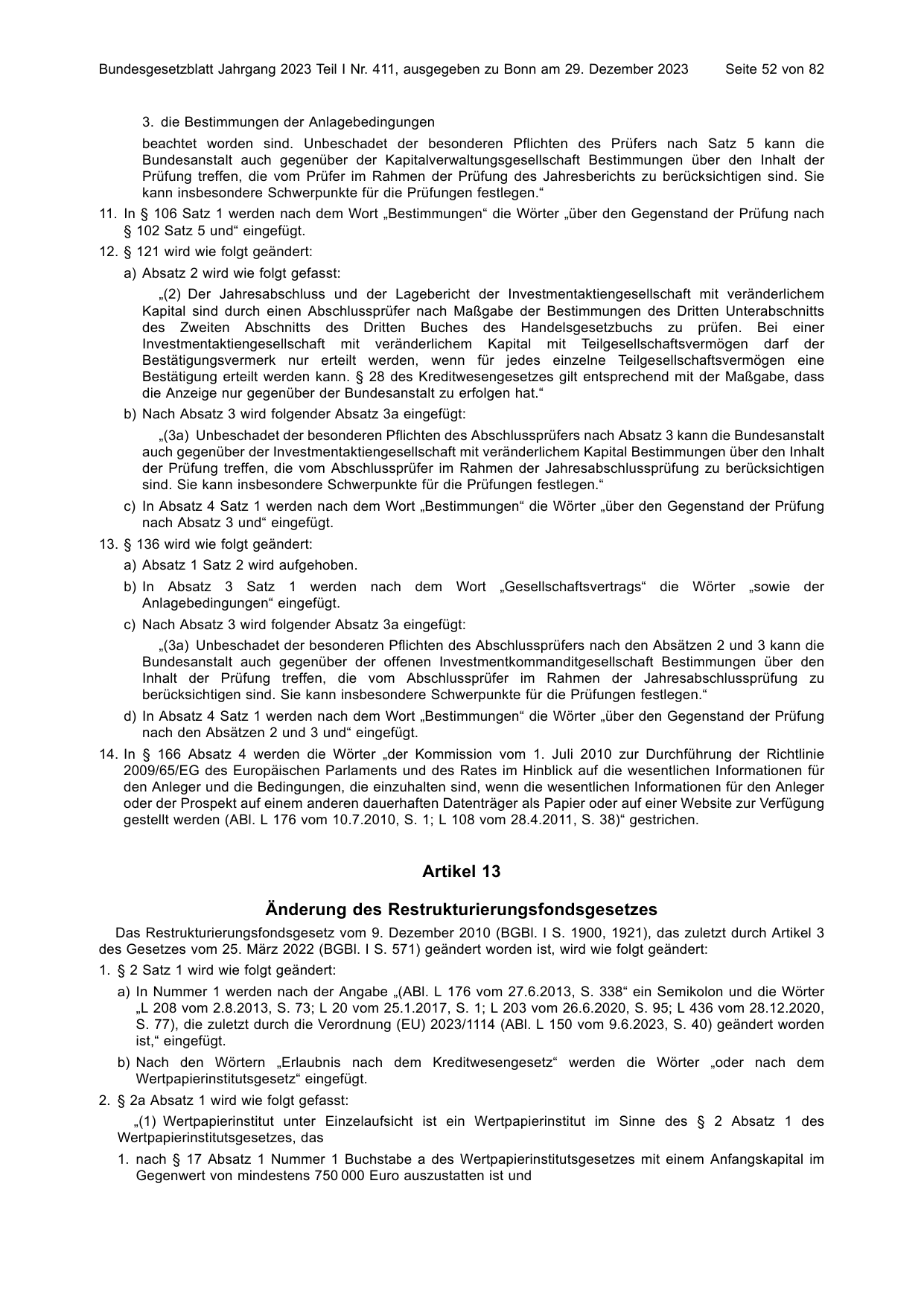 BGBl. 2023, Seite 52 — Originalseite als Abbildung