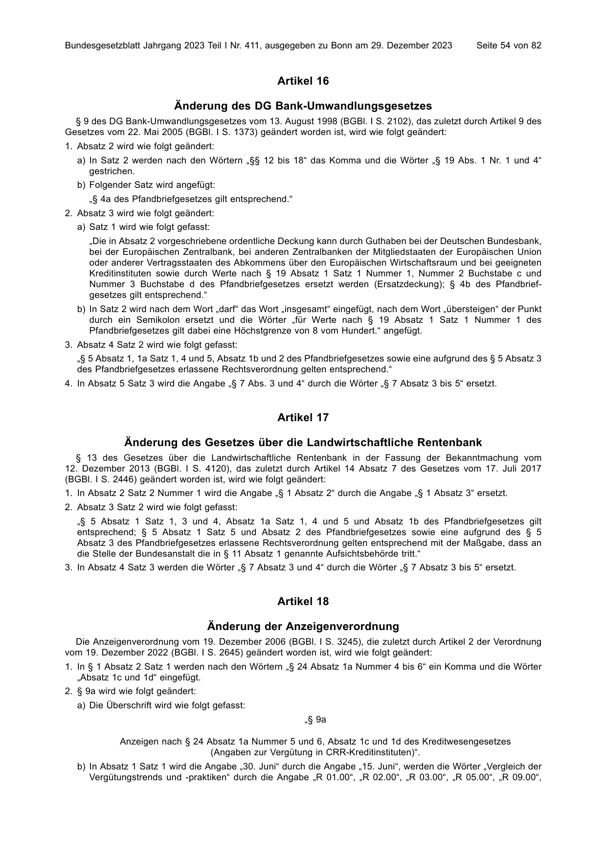 BGBl. 2023, Seite 54 — Originalseite als Abbildung