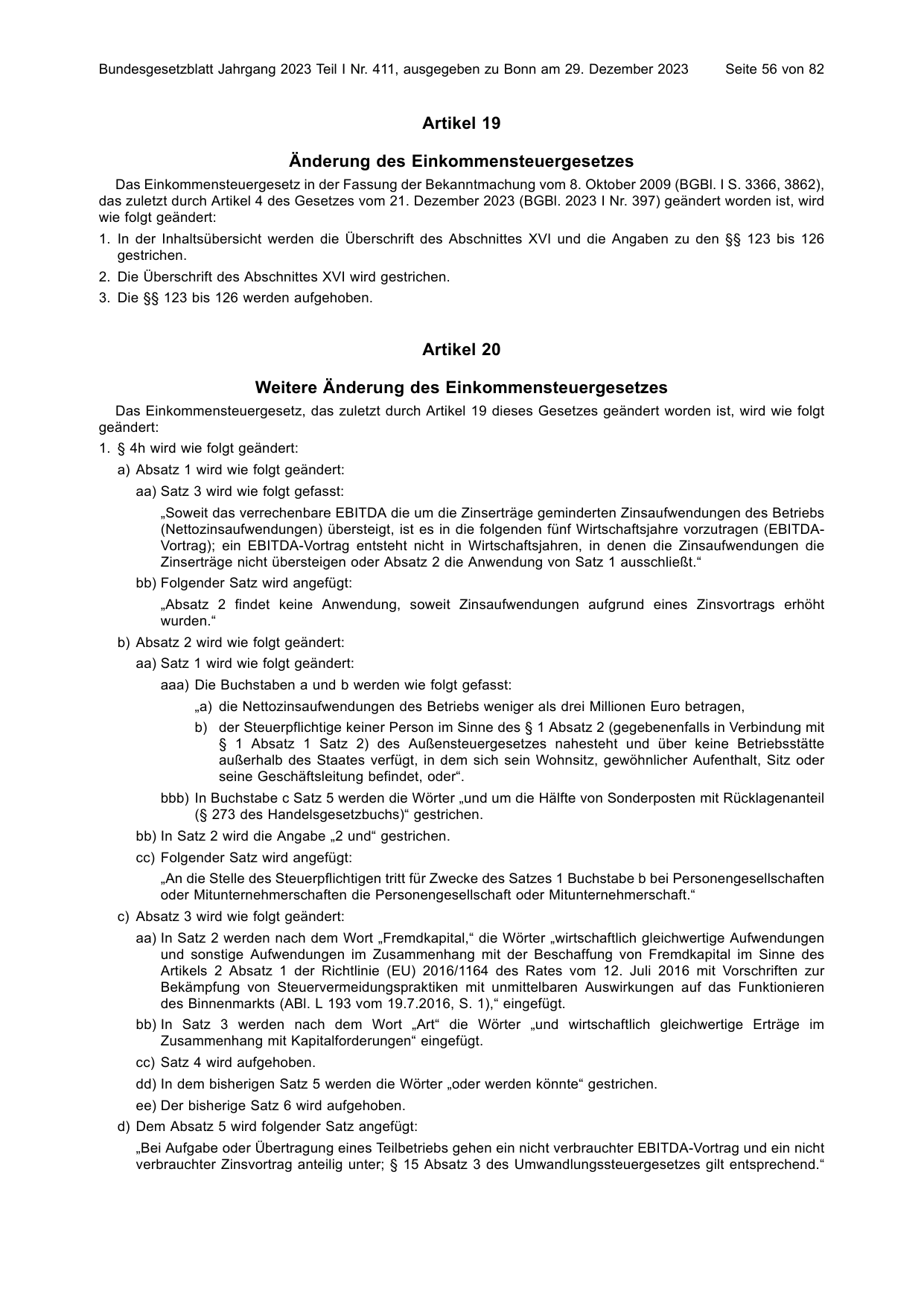 BGBl. 2023, Seite 56 — Originalseite als Abbildung