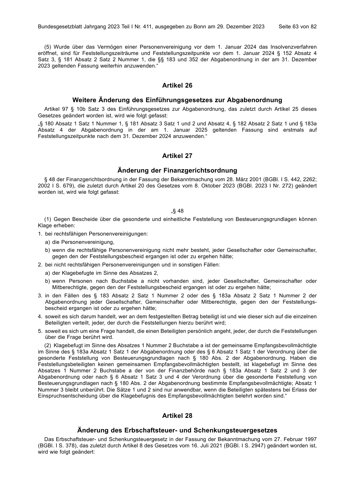 BGBl. 2023, Seite 63 — Originalseite als Abbildung