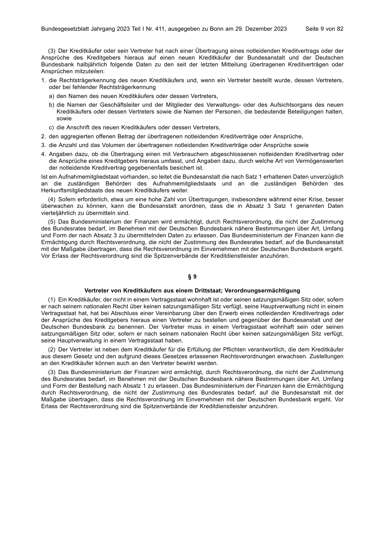 BGBl. 2023, Seite 9 — Originalseite als Abbildung