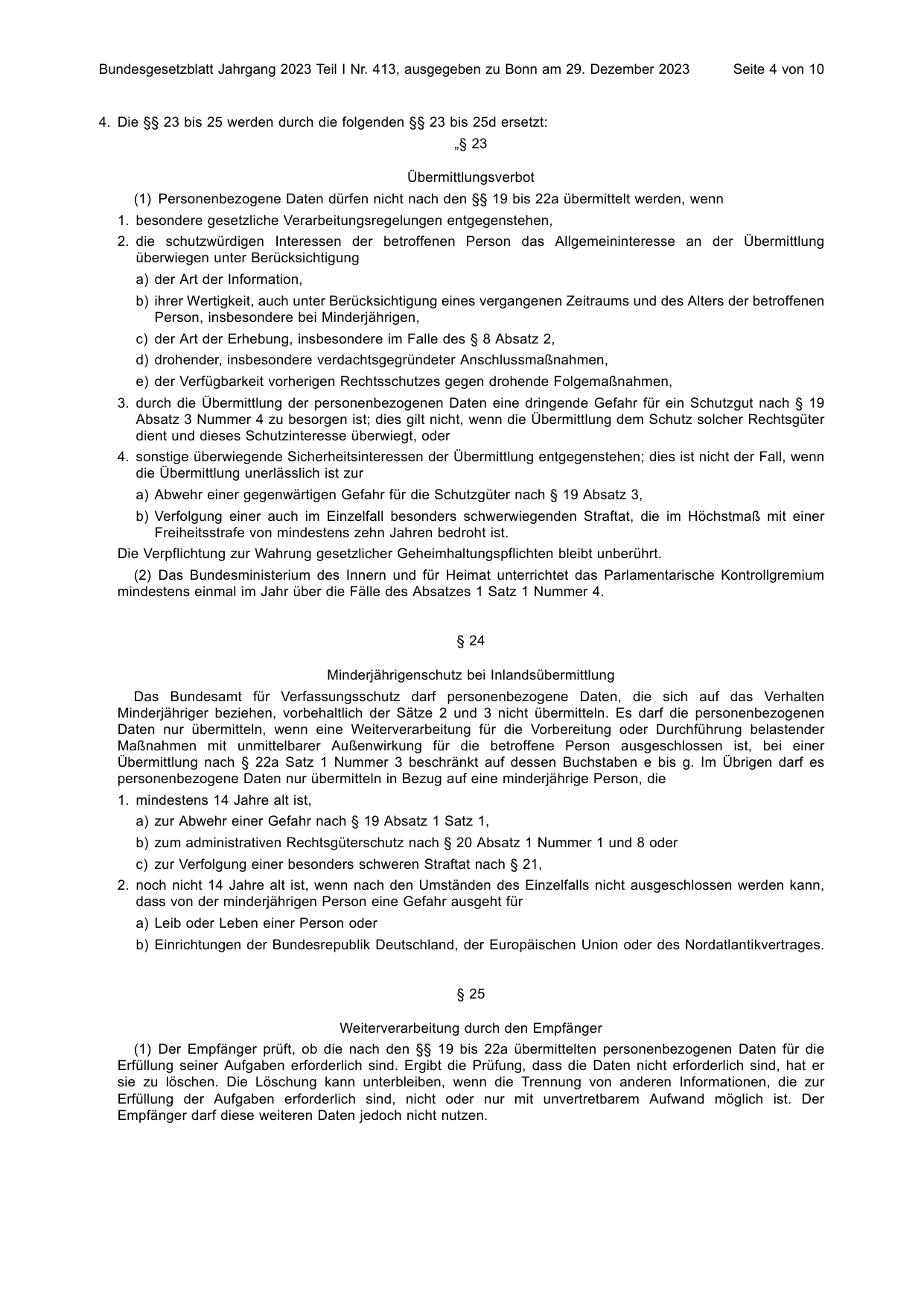 BGBl. 2023, Seite 4 — Originalseite als Abbildung