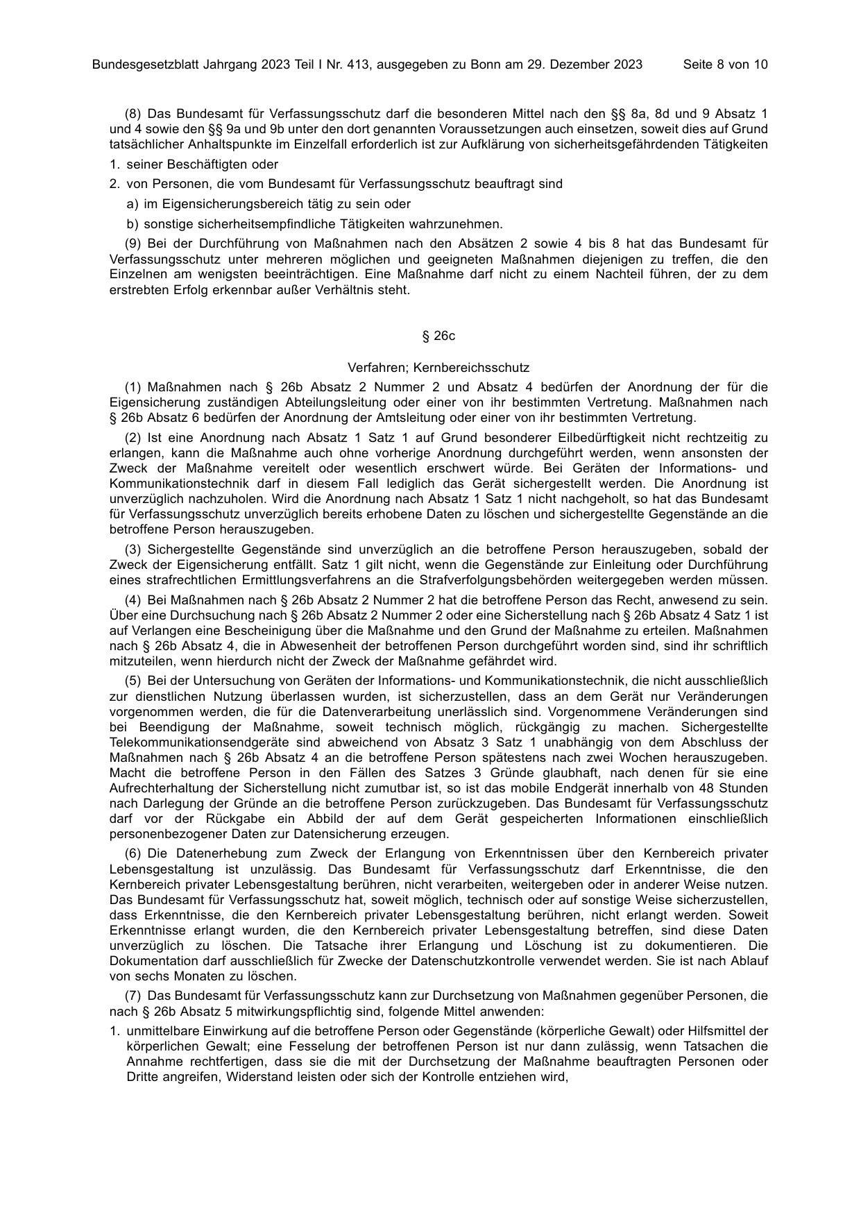 BGBl. 2023, Seite 8 — Originalseite als Abbildung