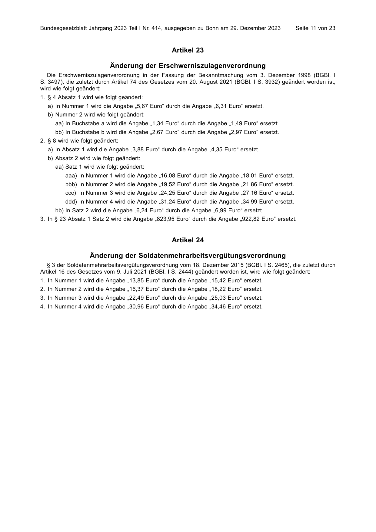 BGBl. 2023, Seite 11 — Originalseite als Abbildung