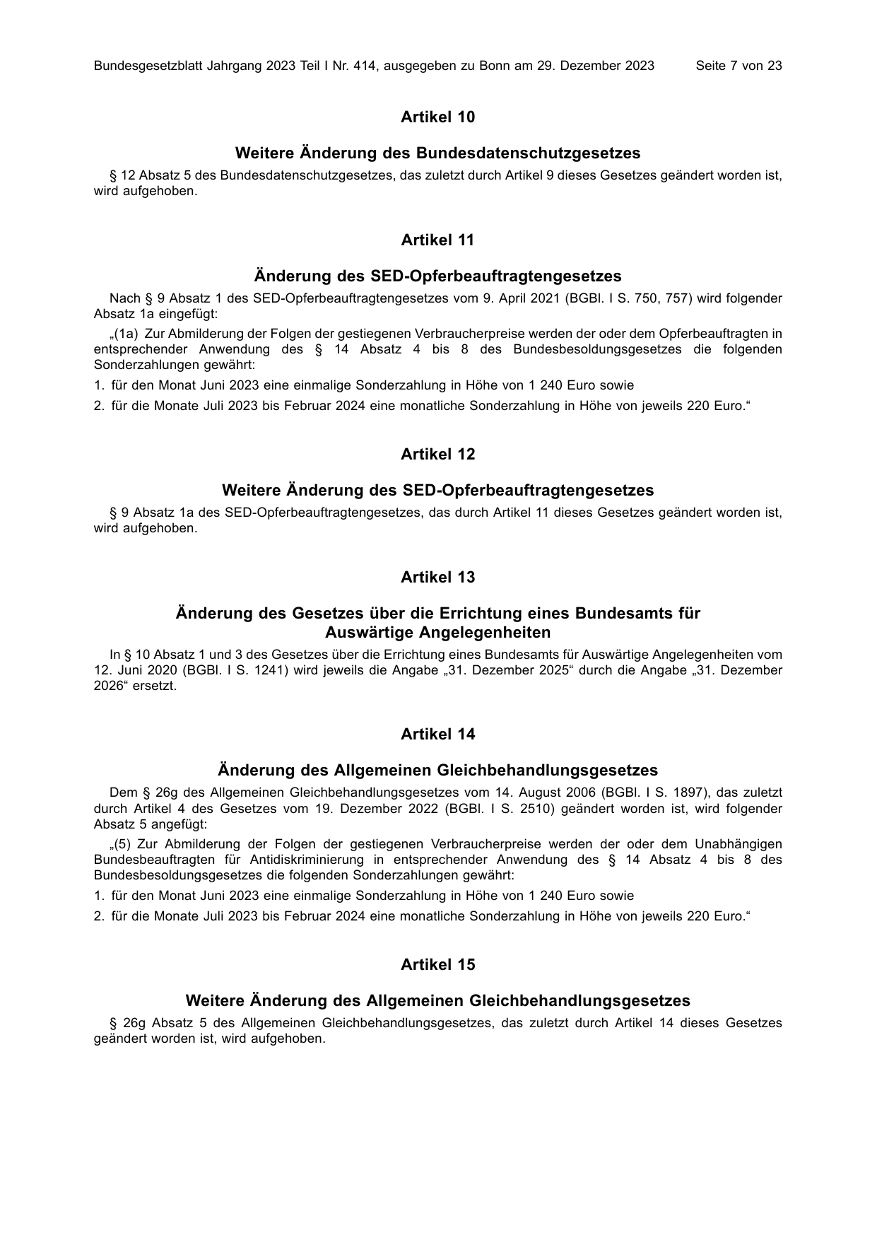 BGBl. 2023, Seite 7 — Originalseite als Abbildung