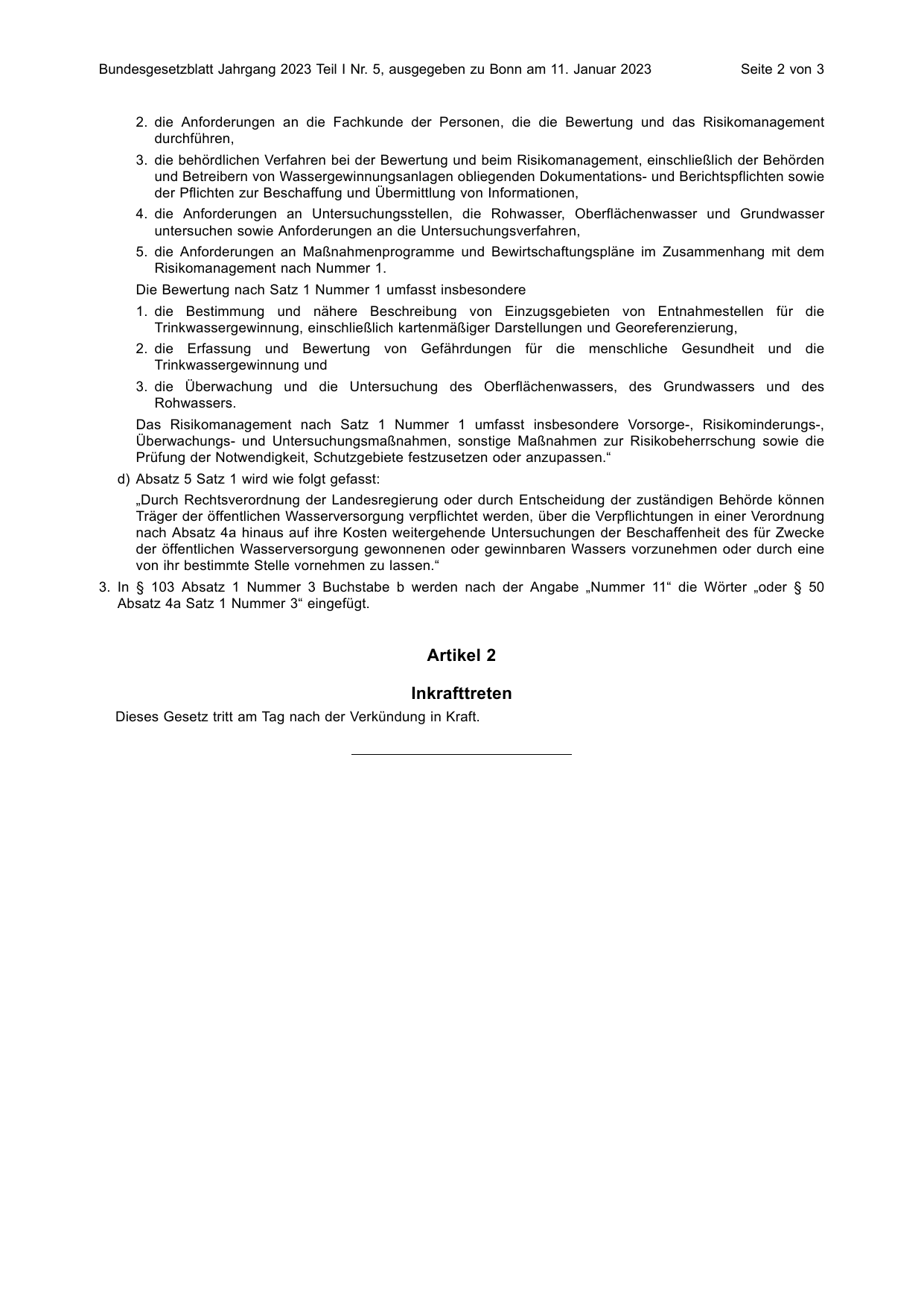 BGBl. 2023, Seite 2 — Originalseite als Abbildung