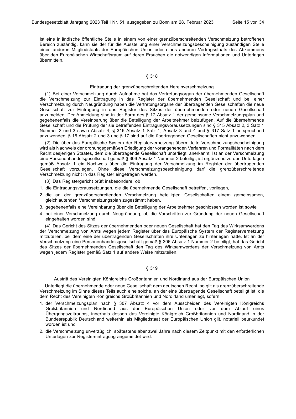 BGBl. 2023, Seite 15 — Originalseite als Abbildung