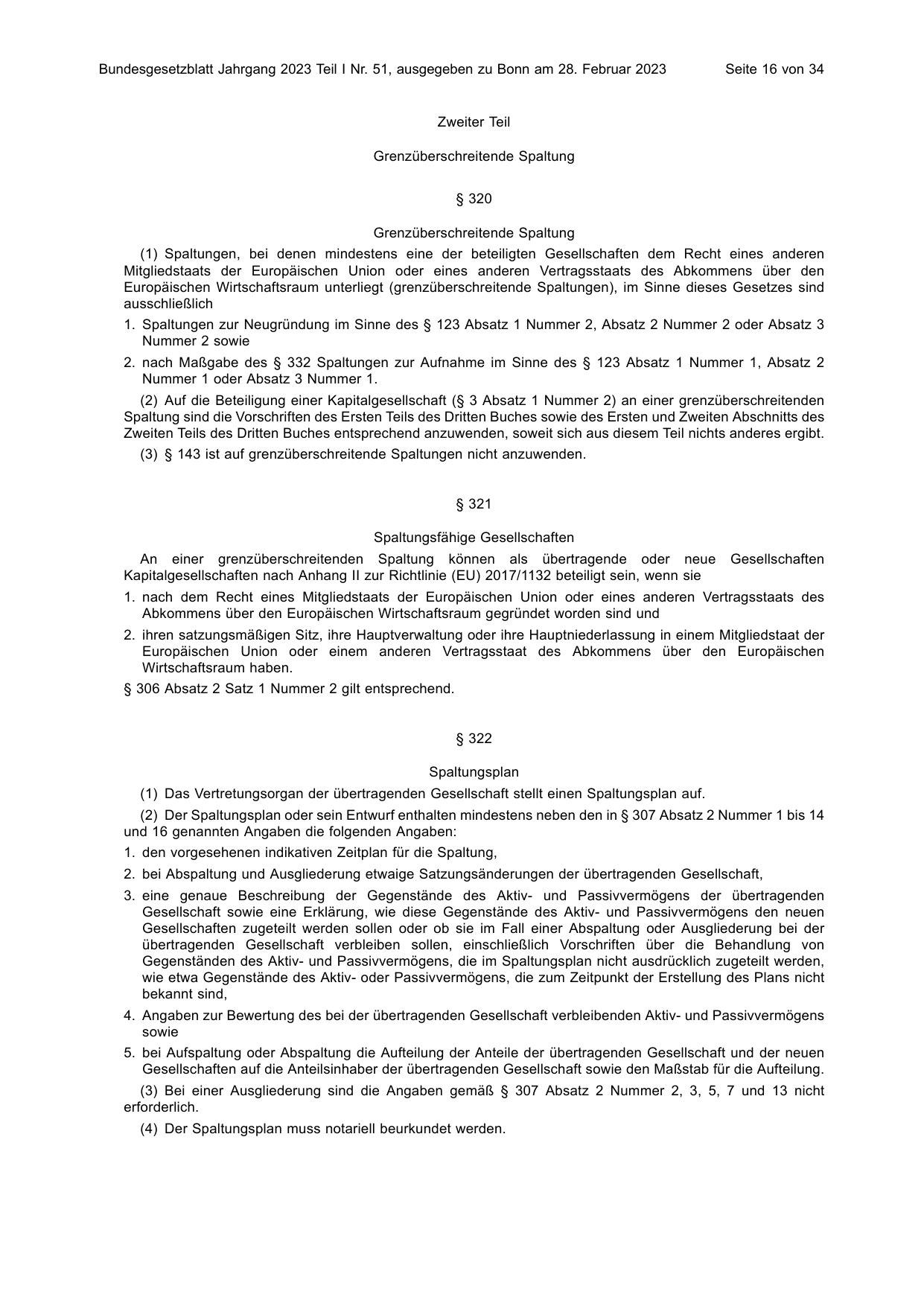 BGBl. 2023, Seite 16 — Originalseite als Abbildung