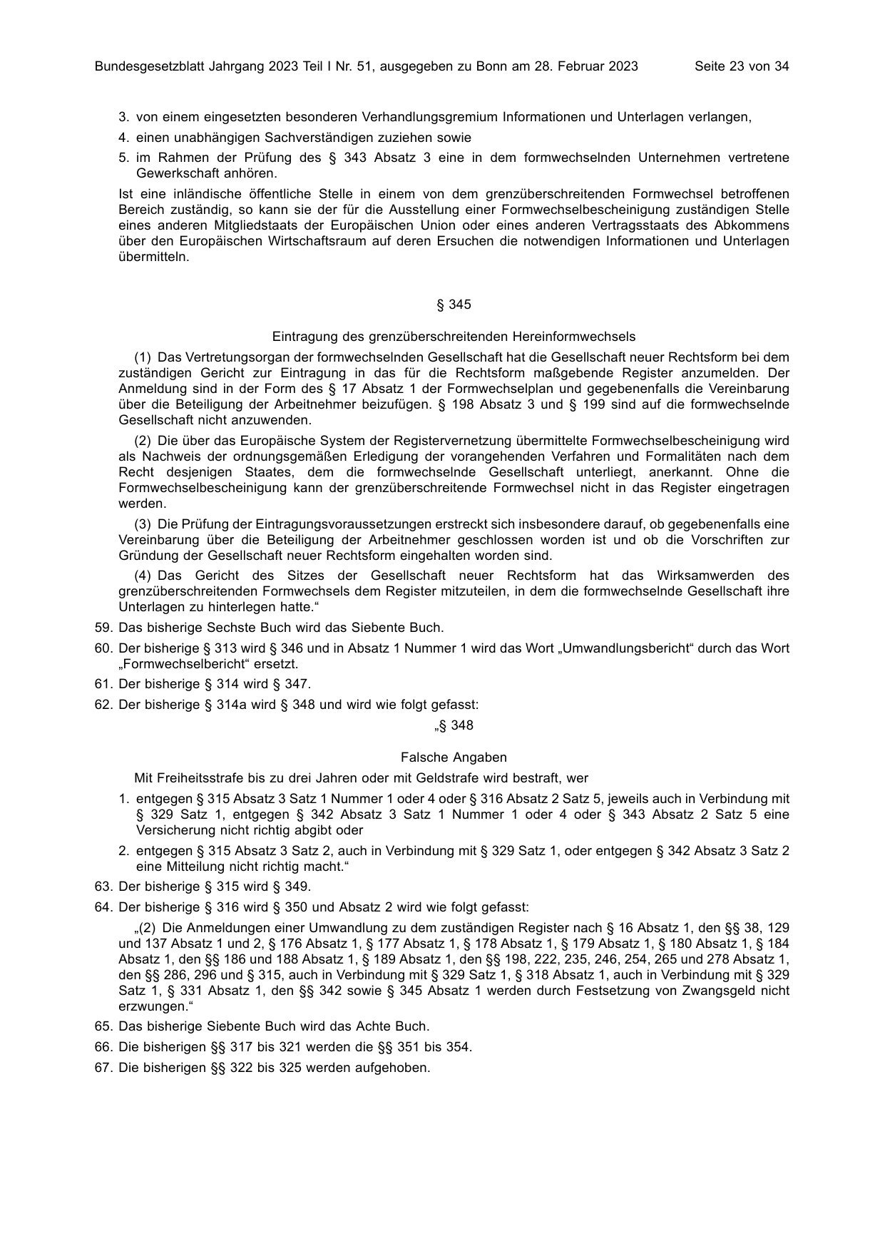 BGBl. 2023, Seite 23 — Originalseite als Abbildung
