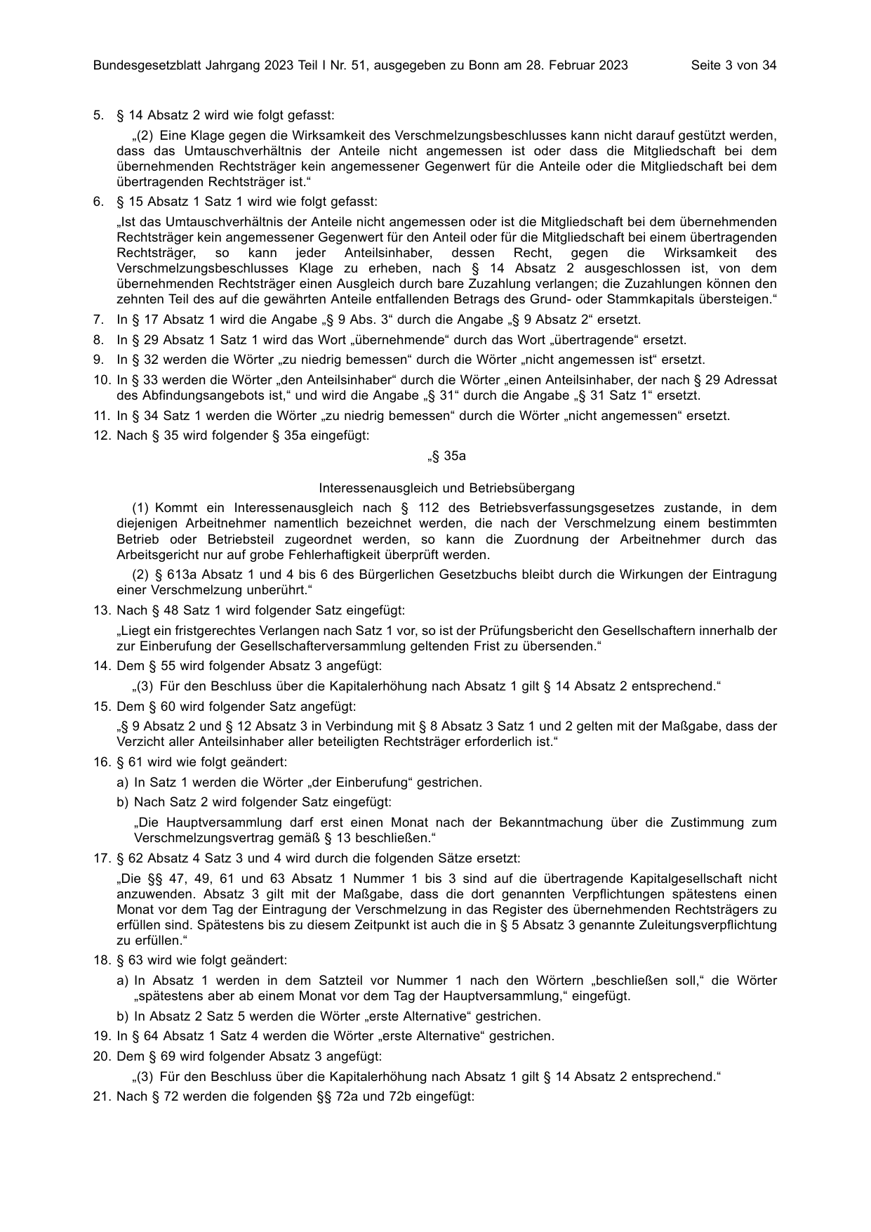 BGBl. 2023, Seite 3 — Originalseite als Abbildung