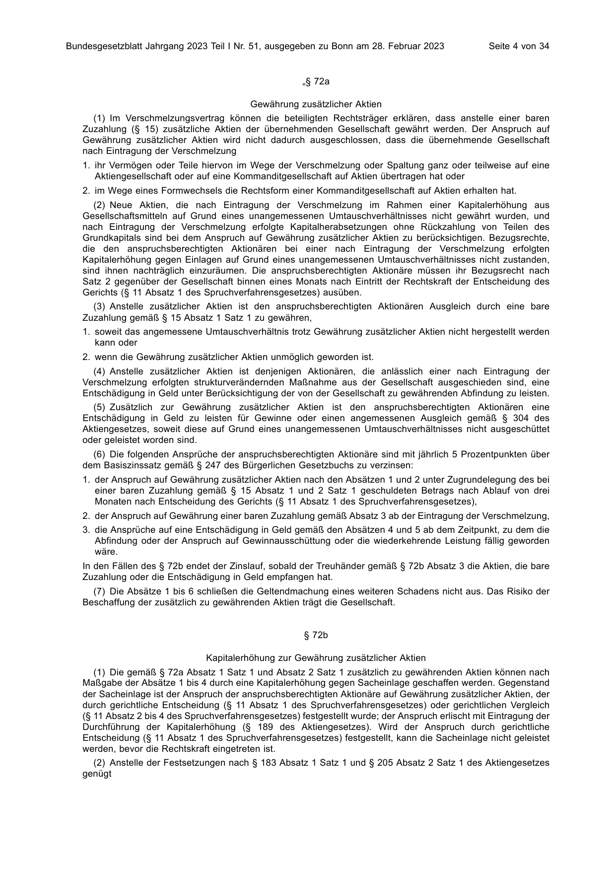 BGBl. 2023, Seite 4 — Originalseite als Abbildung