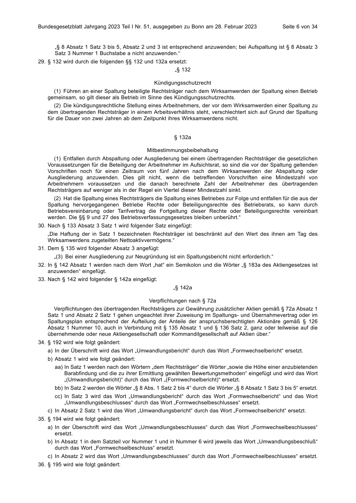 BGBl. 2023, Seite 6 — Originalseite als Abbildung